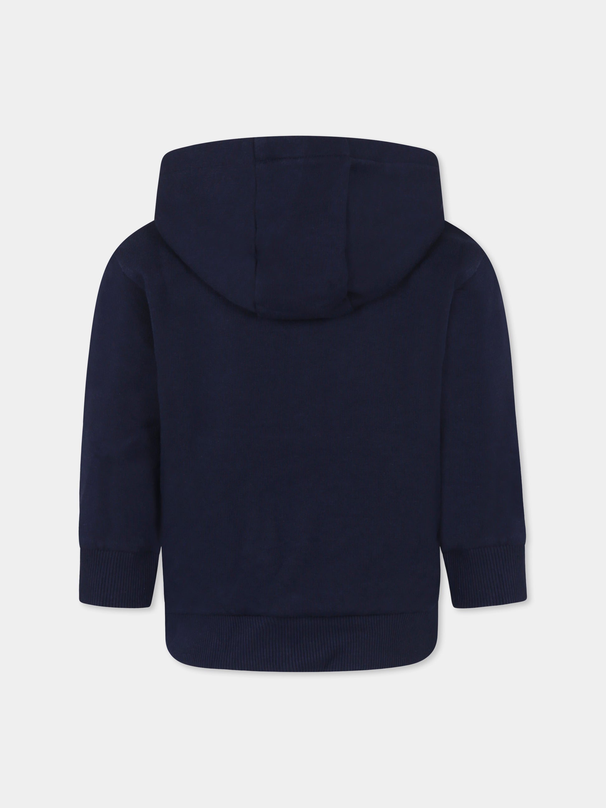 Felpa blu per bambino con coccodrillo,Lacoste,SJ5292 166