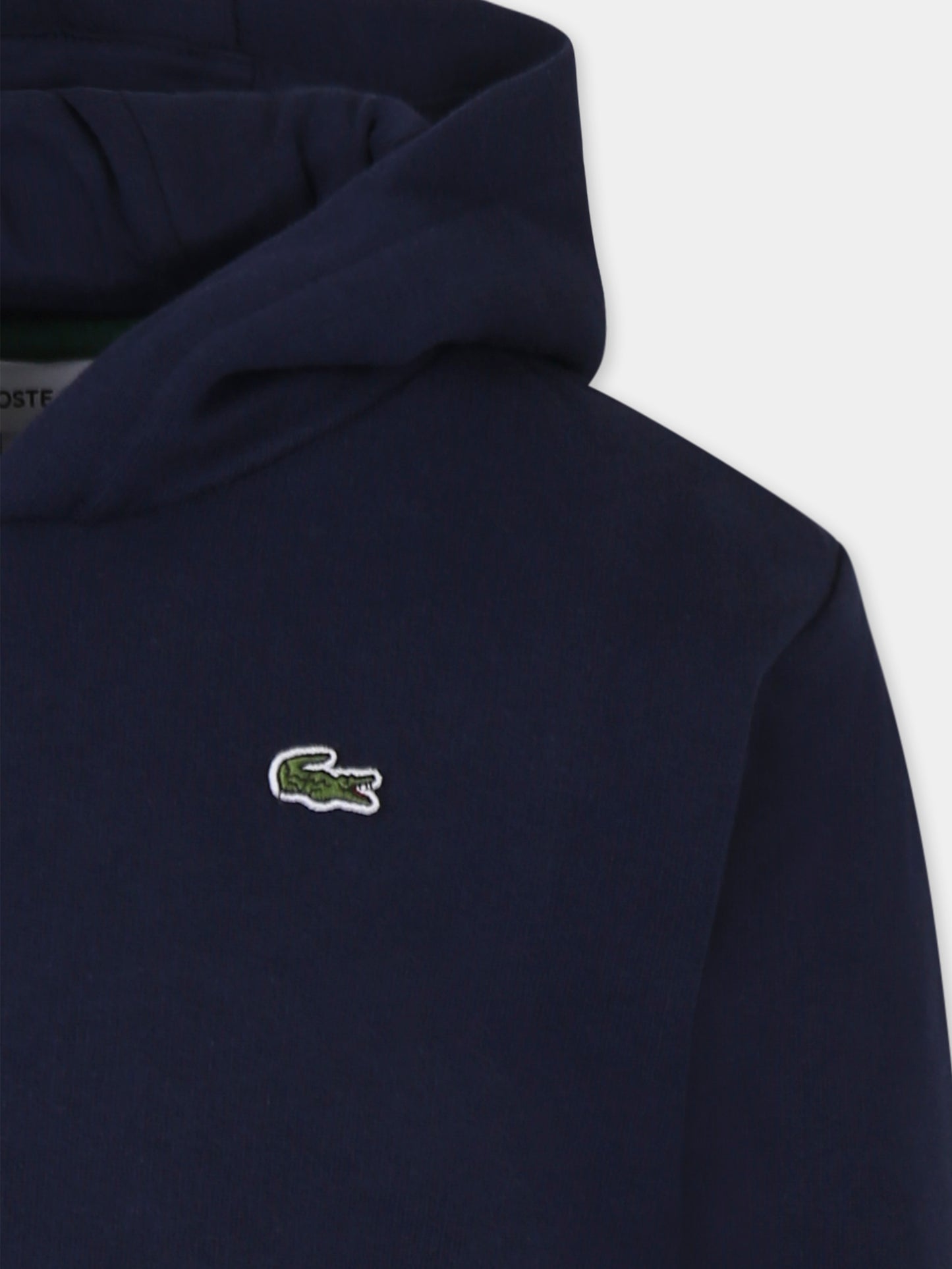 Felpa blu per bambino con coccodrillo,Lacoste,SJ5292 166