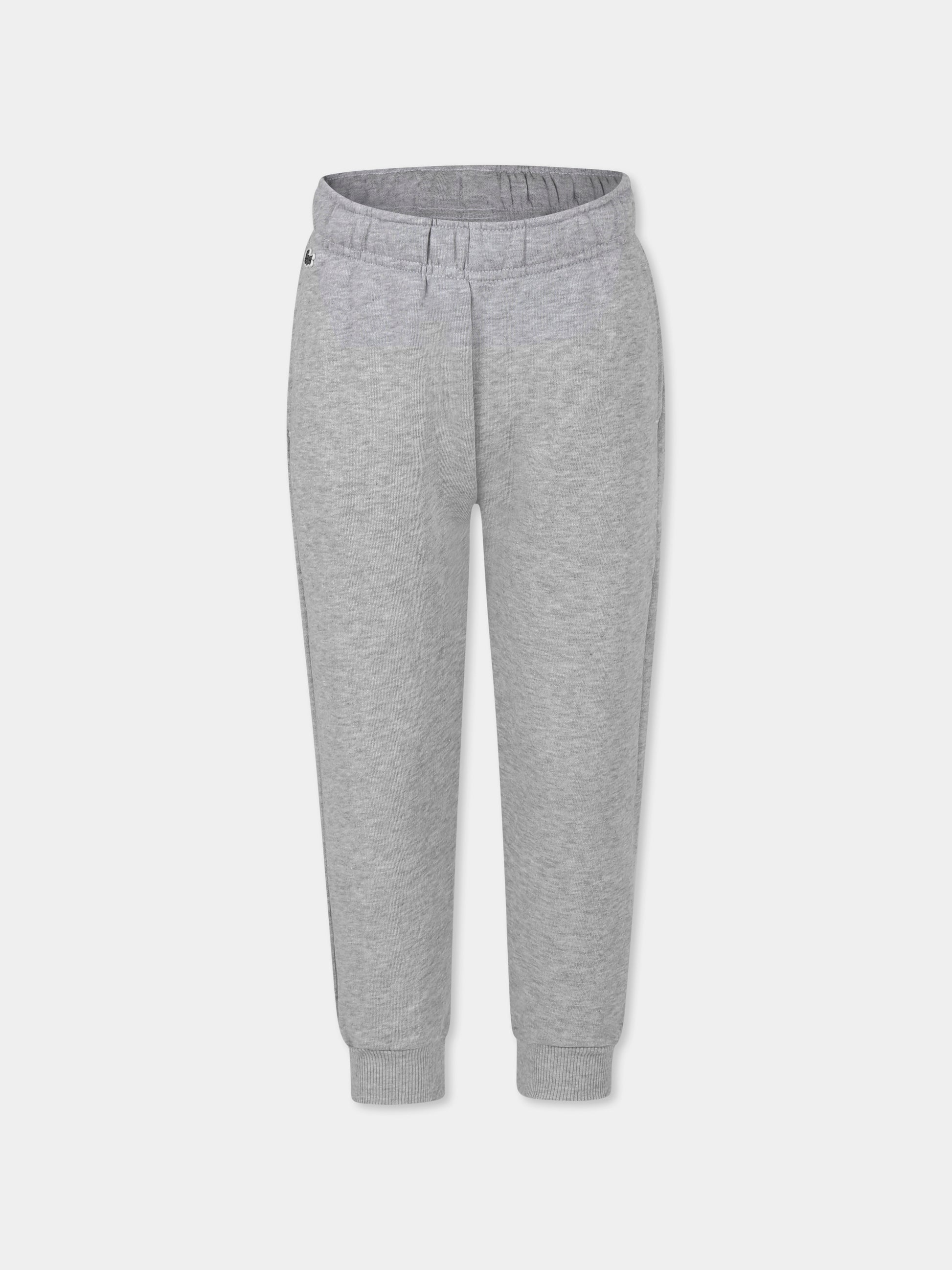 Pantaloni grigi per bambino con coccodrillo,Lacoste,XJ9728 CCA