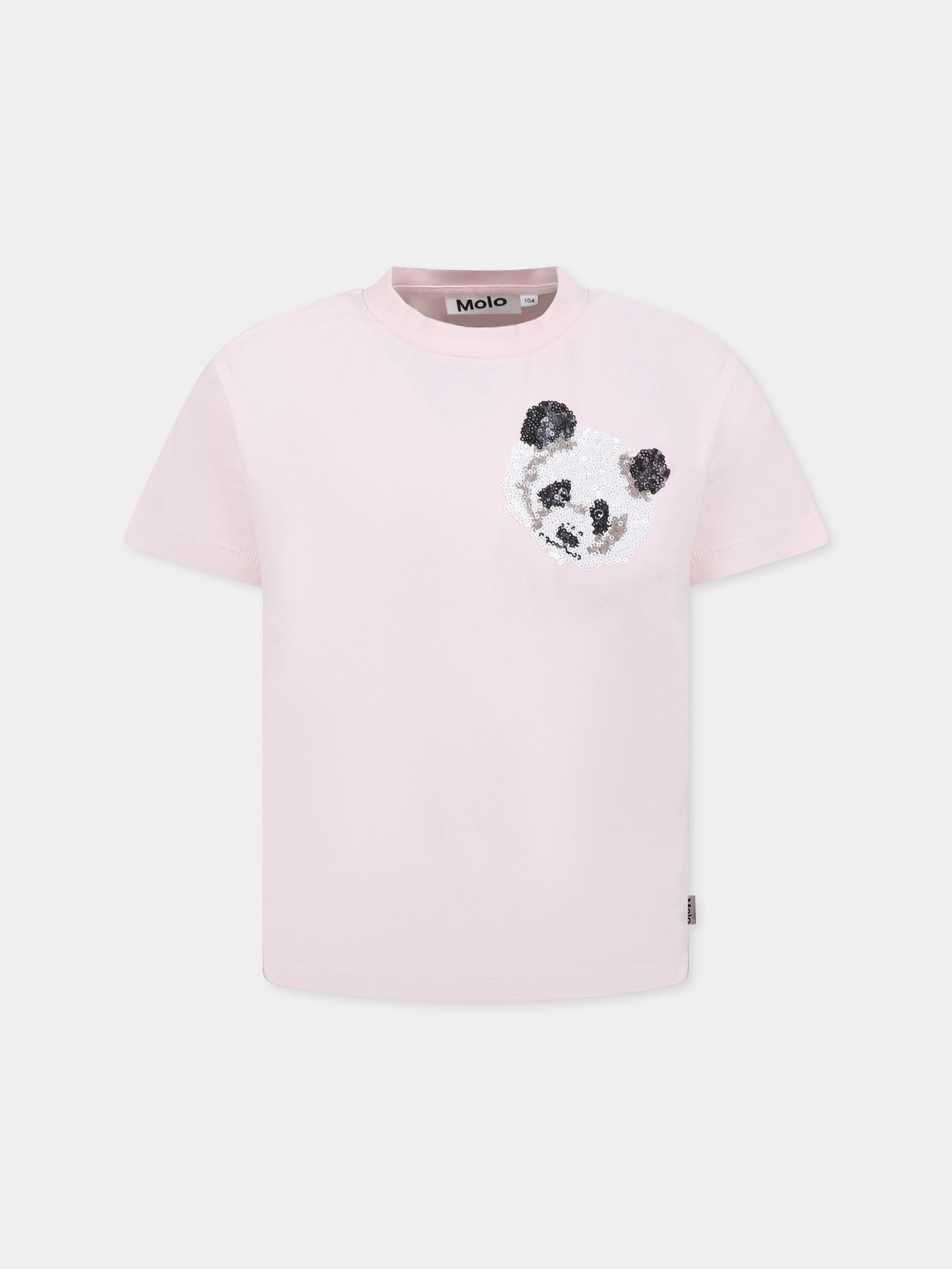 T-shirt rosa Roxo per bambina con panda,Molo,2S25A209 5463