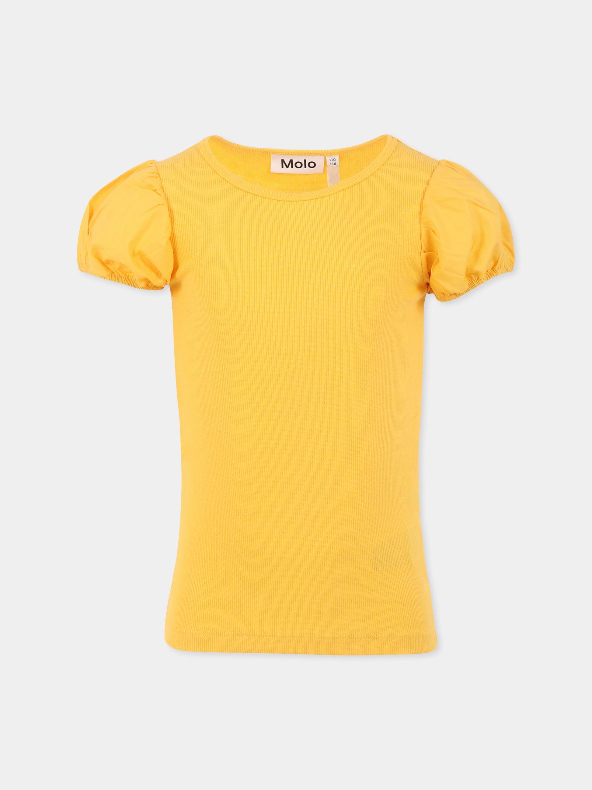 T-shirt gialla per bambina,Molo,2S25A203 2234