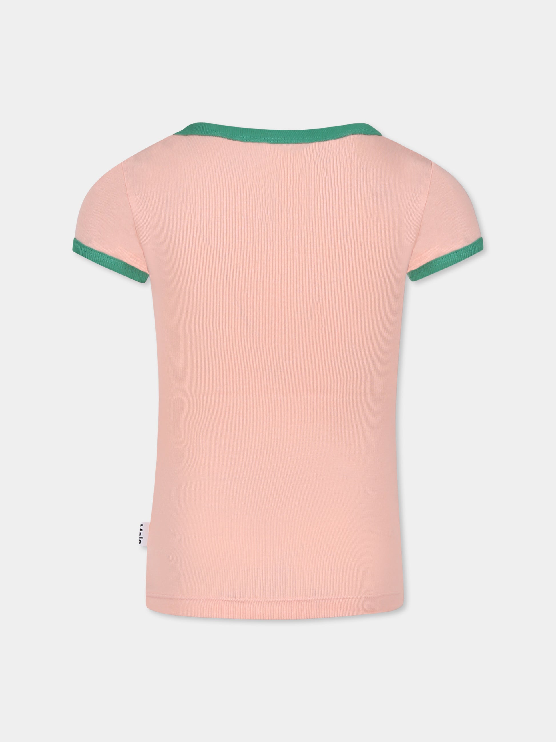 T-shirt Rhiannon rosa per bambina con smile e scritta,Molo,2S25A222 5470