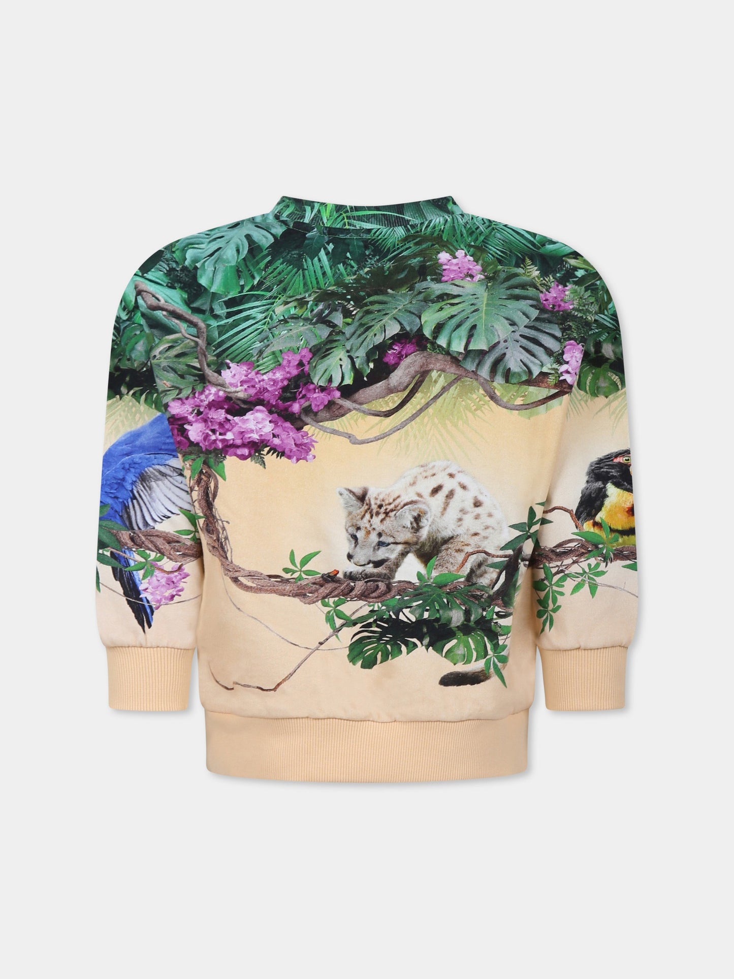 Pink sweatshirt for girl with puma