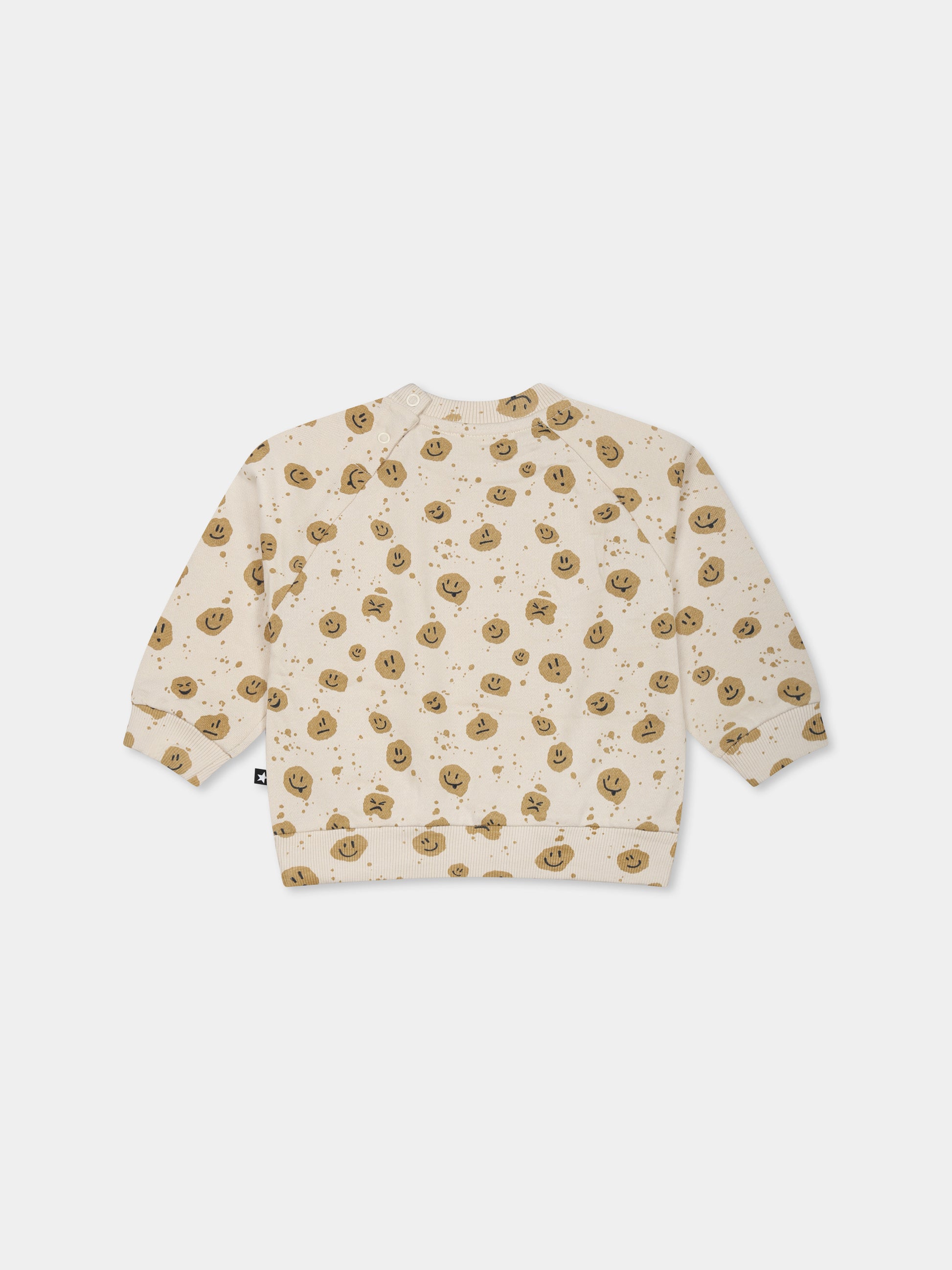 Felpa Disc avorio per neonati con smile,Molo,6S25J203 9303