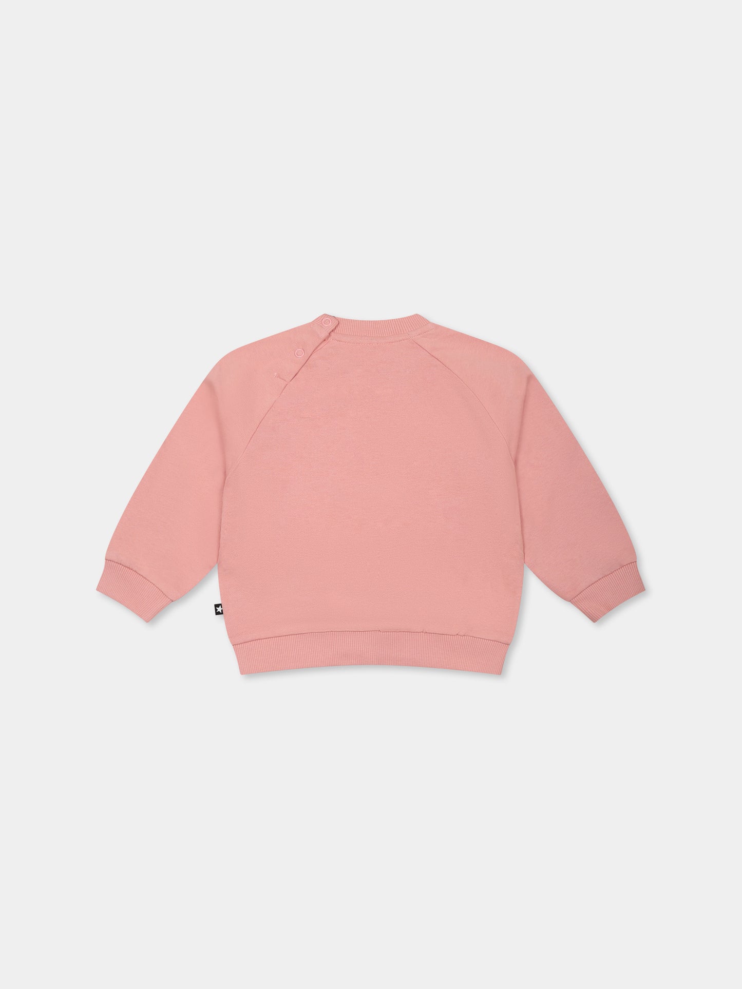 Felpa Disc rosa per neonati con smile,Molo,6S25J203 8283