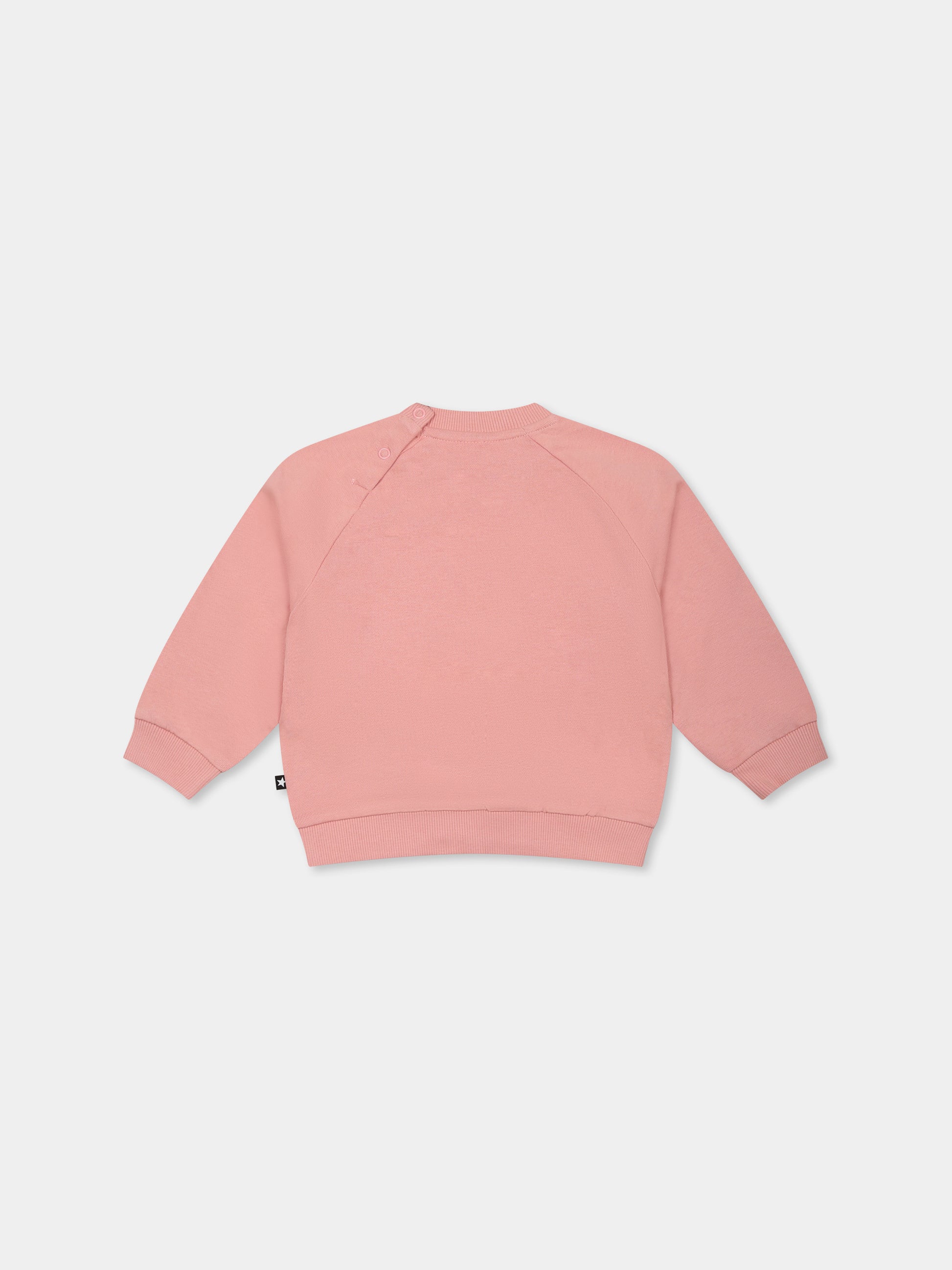 Felpa Disc rosa per neonati con smile,Molo,6S25J203 8283