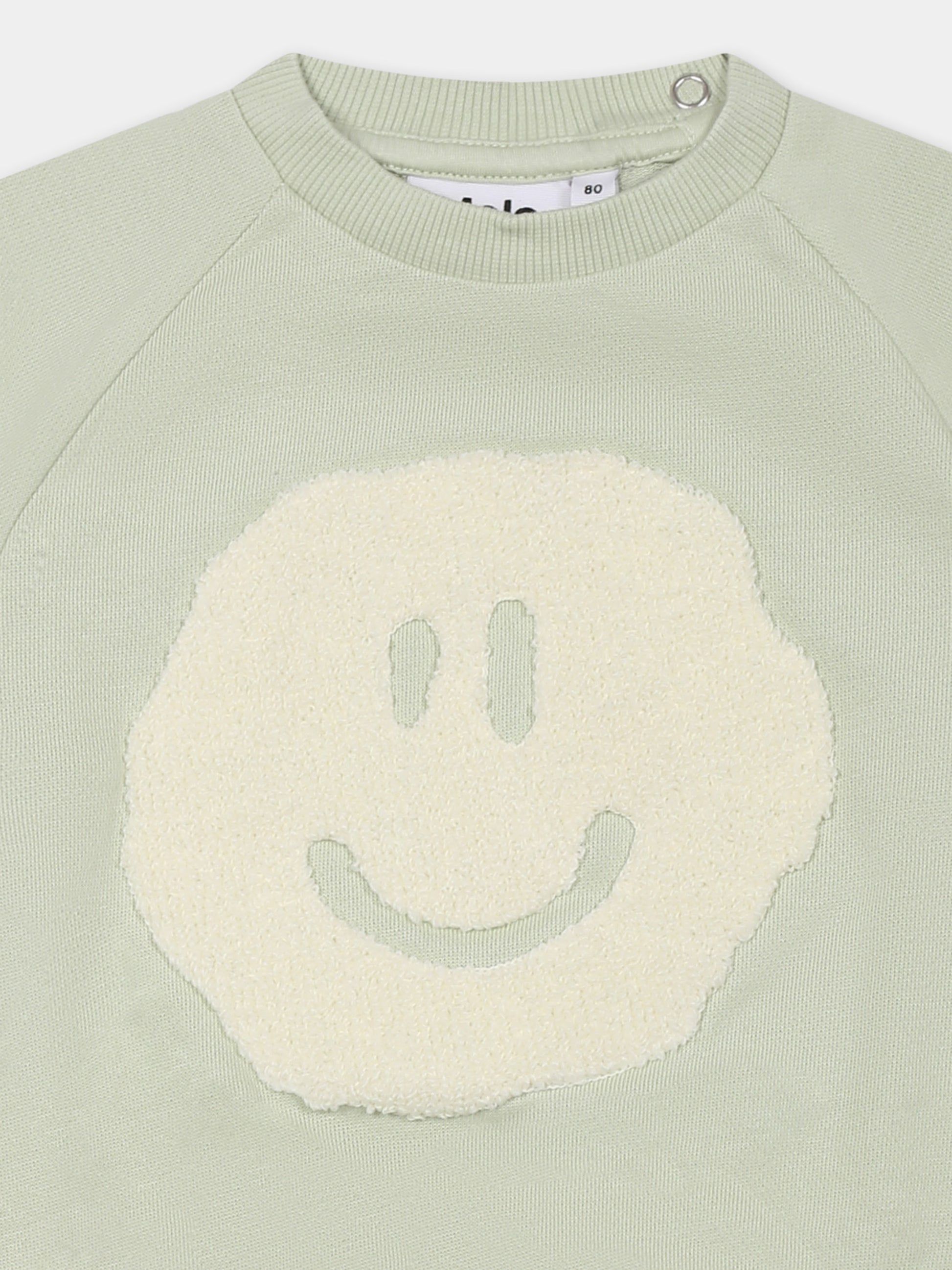 Felpa Disc verde per neonati con smile,Molo,6S25J203 5406