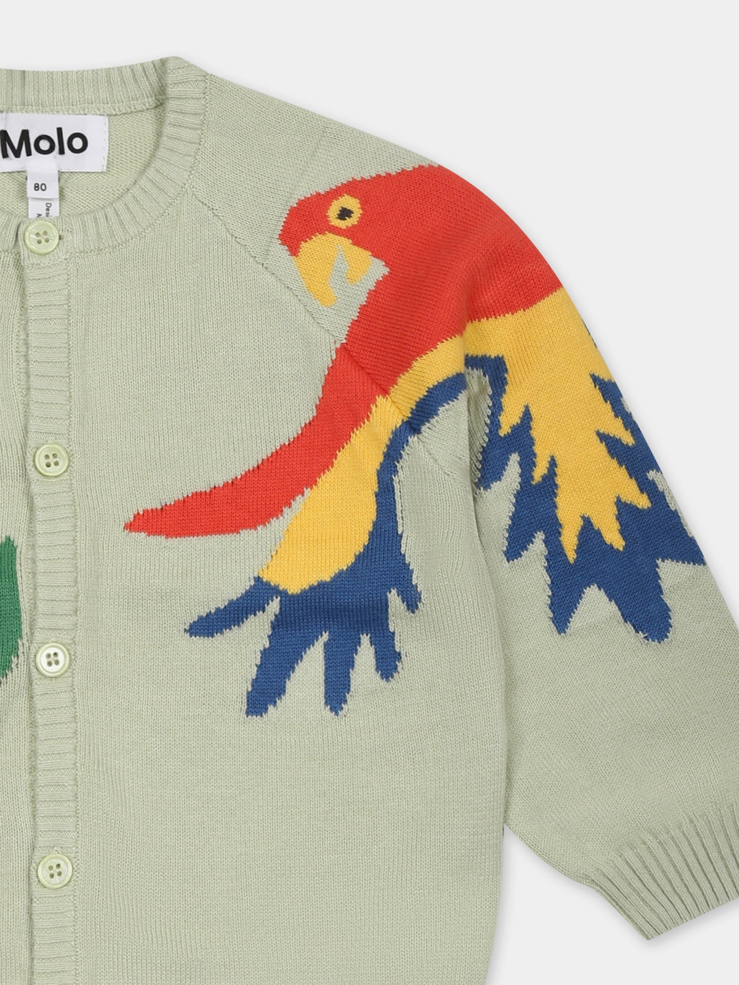 Cardigan Brody verde per neonati con stampa giungla,Molo,6S25K301 3883