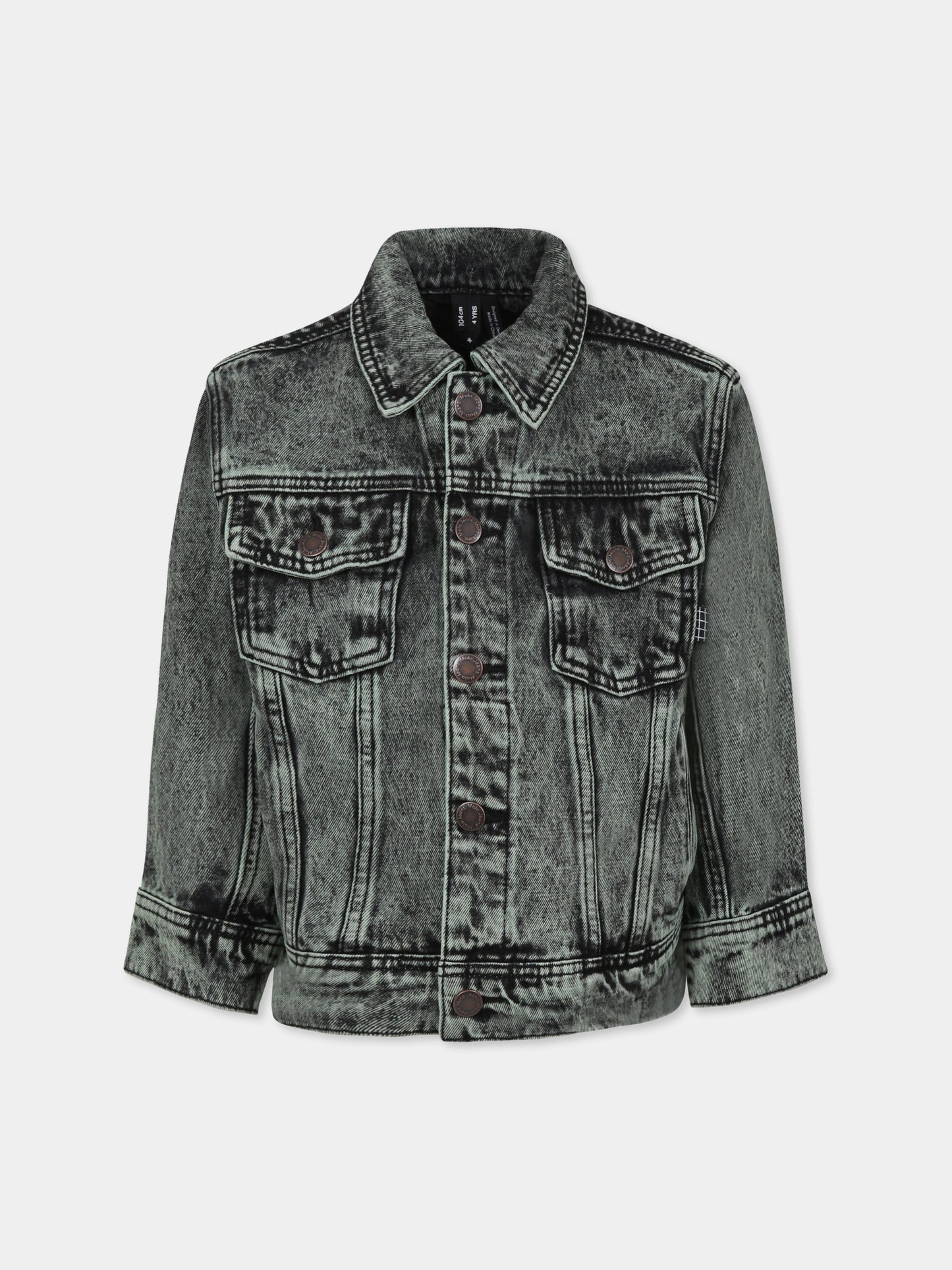 Giubbotto di jeans Honore verde per bambini,Molo,5S25M301 5478