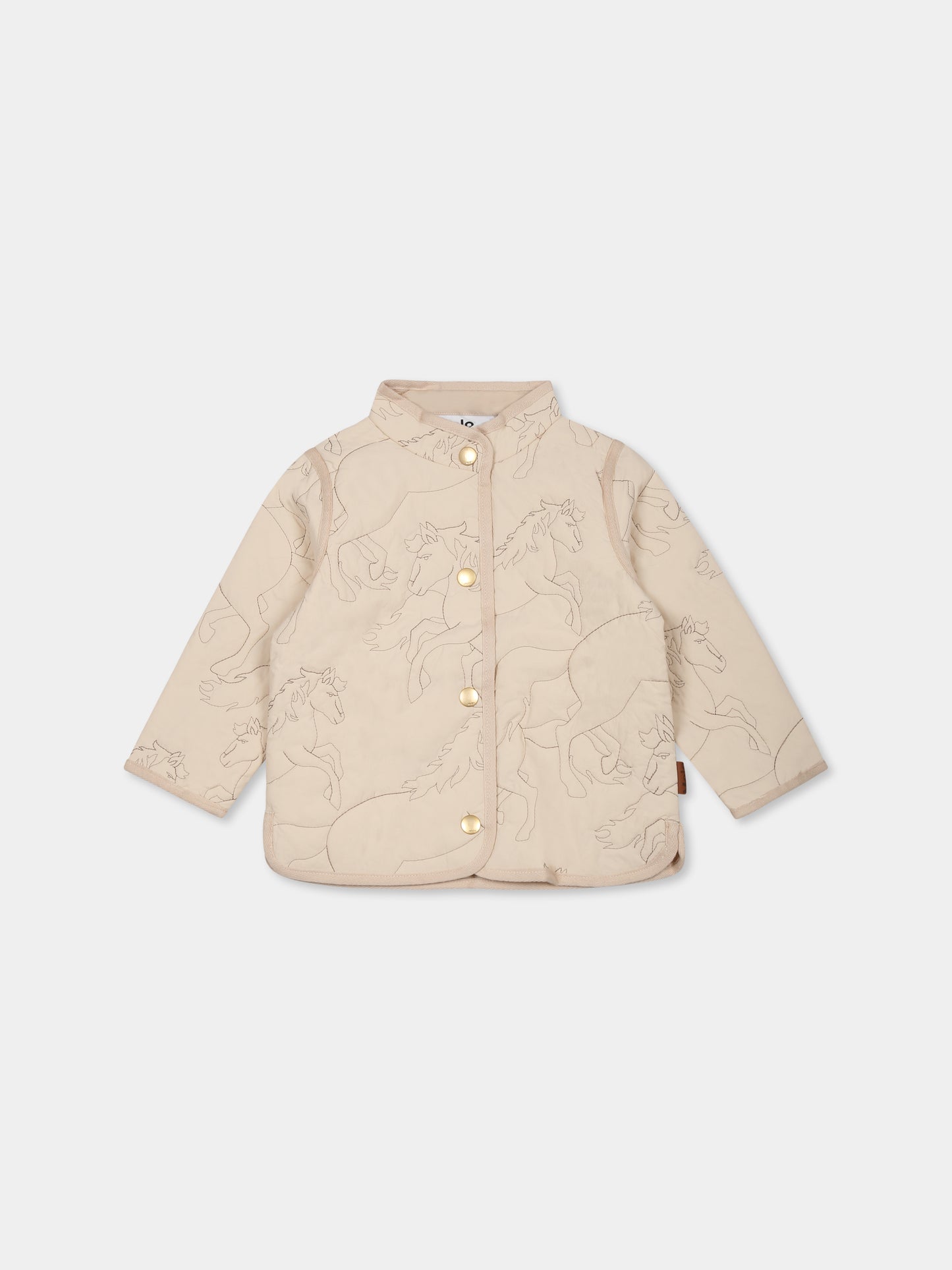 Piumino Harrie avorio per neonata con cavalli,Molo,5S25M307 5410