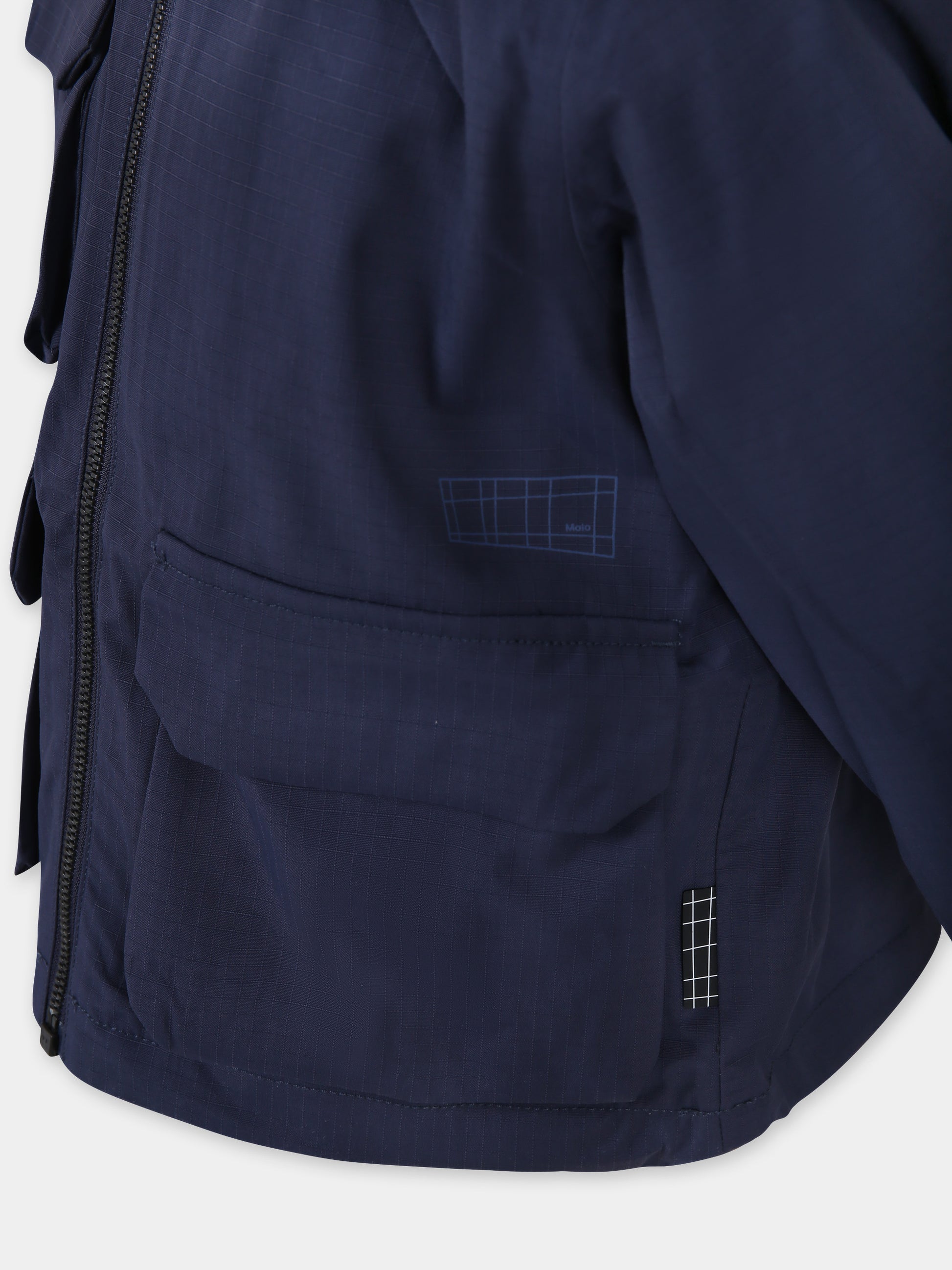 Giacca a vento Hobson blu per bambino con logo,Molo,5S25M311 5490