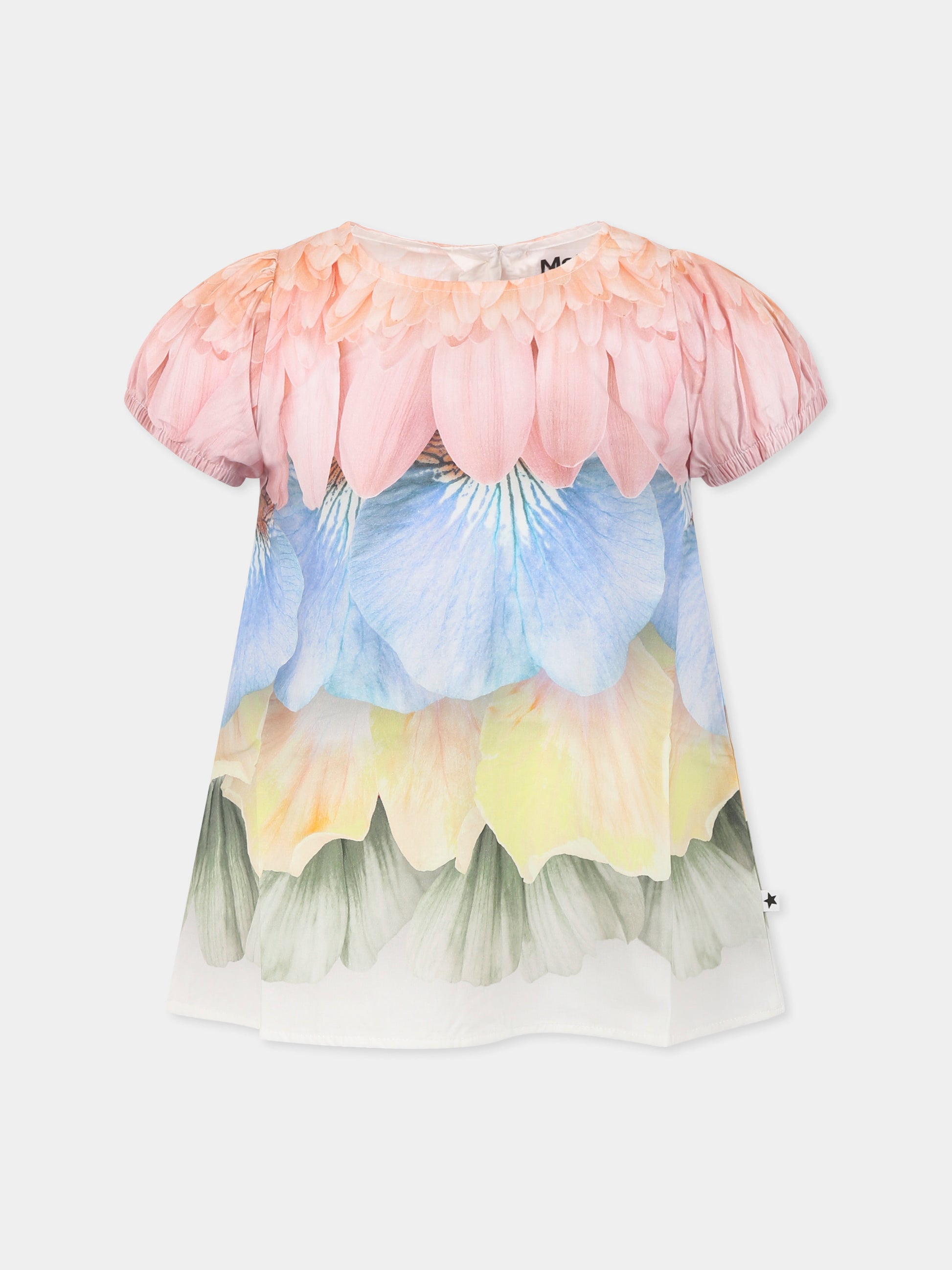 Vestito Caja multicolor per neonata con stampa petali,Molo,4S25E114 3909