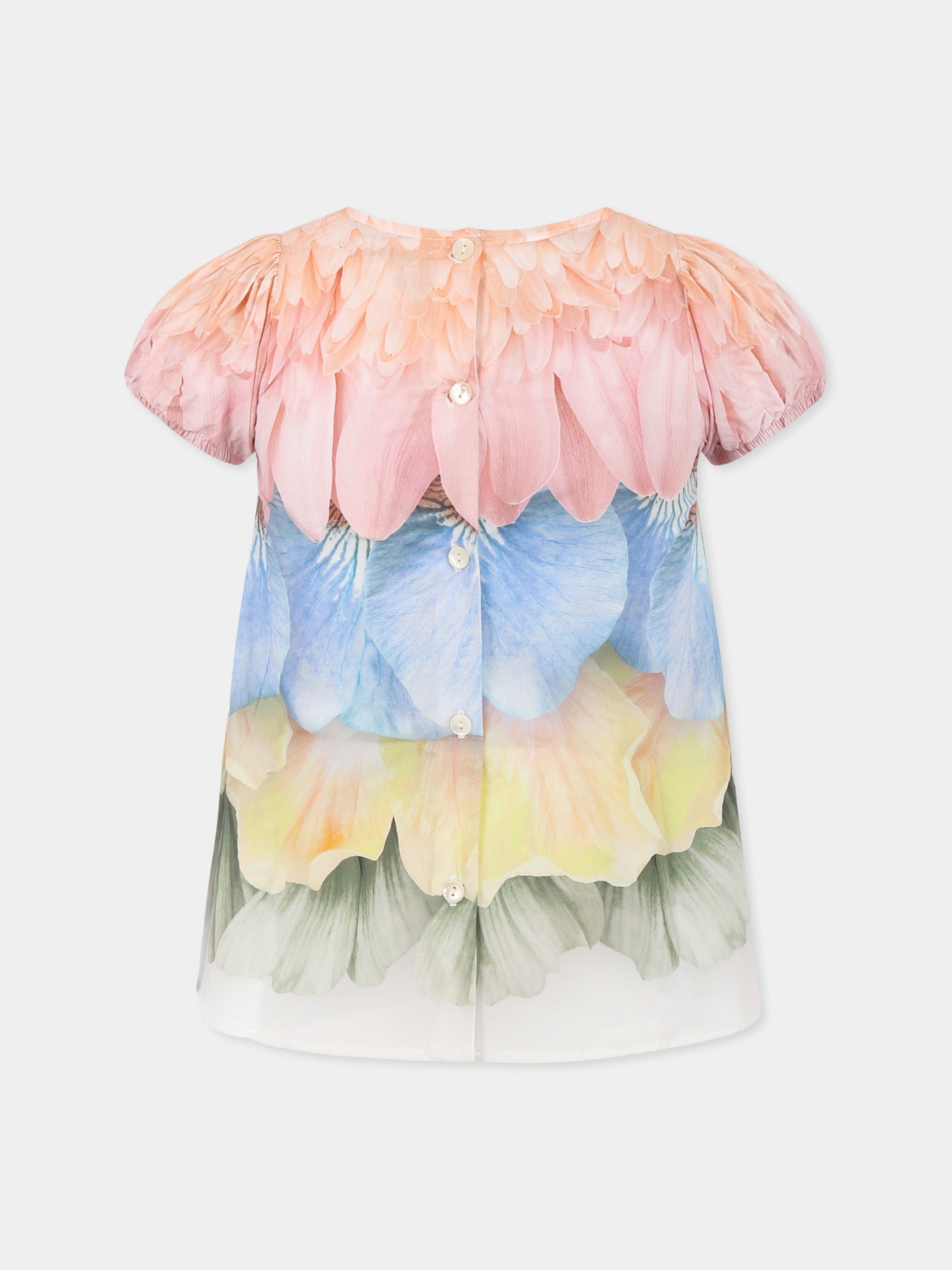 Vestito Caja multicolor per neonata con stampa petali,Molo,4S25E114 3909