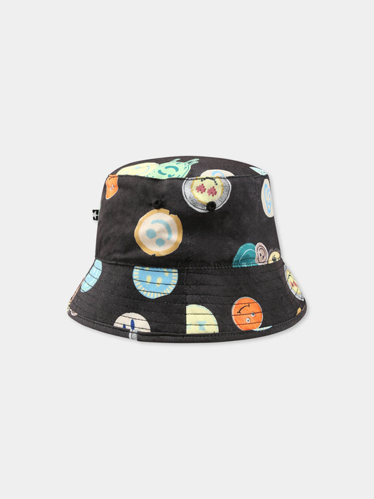 Cloche Niks nera per bambini con smile all over,Molo,7S25Y306 9236