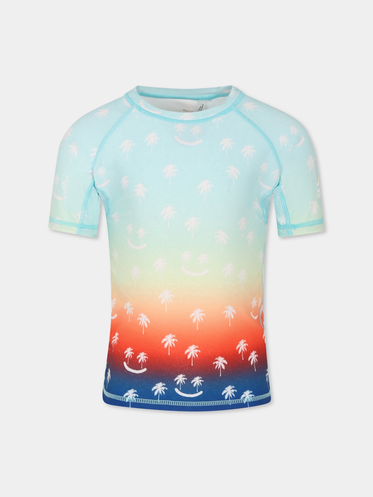 T-shirt Anti-Uv Neptune multicolor per bambino con smile all over,Molo,8S25P203 3805