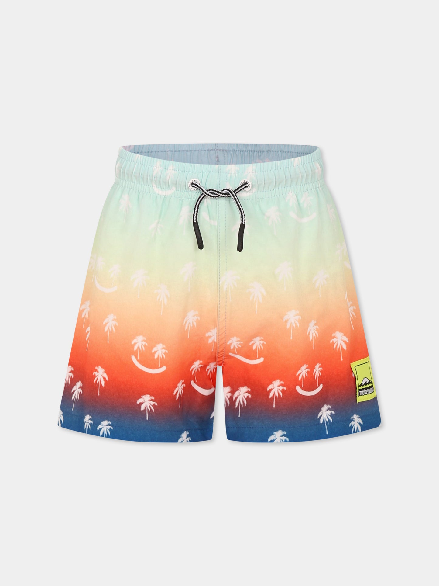 Boxer Niko multicolor per bambino con smile e palme,Molo,8S25P403 3805
