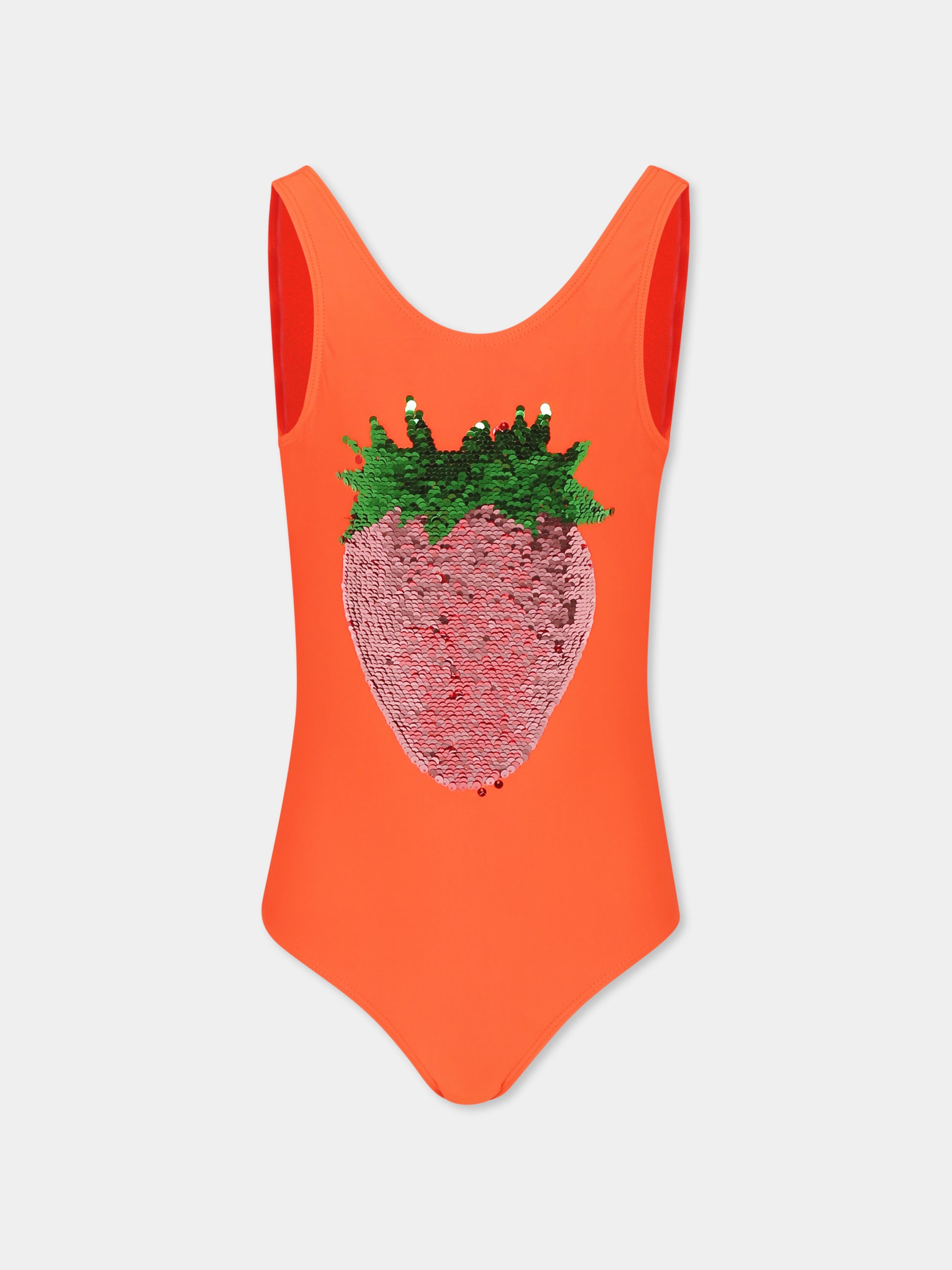 Costume intero Nika rosso per bambina con fragola,Molo,8S25P502 3794