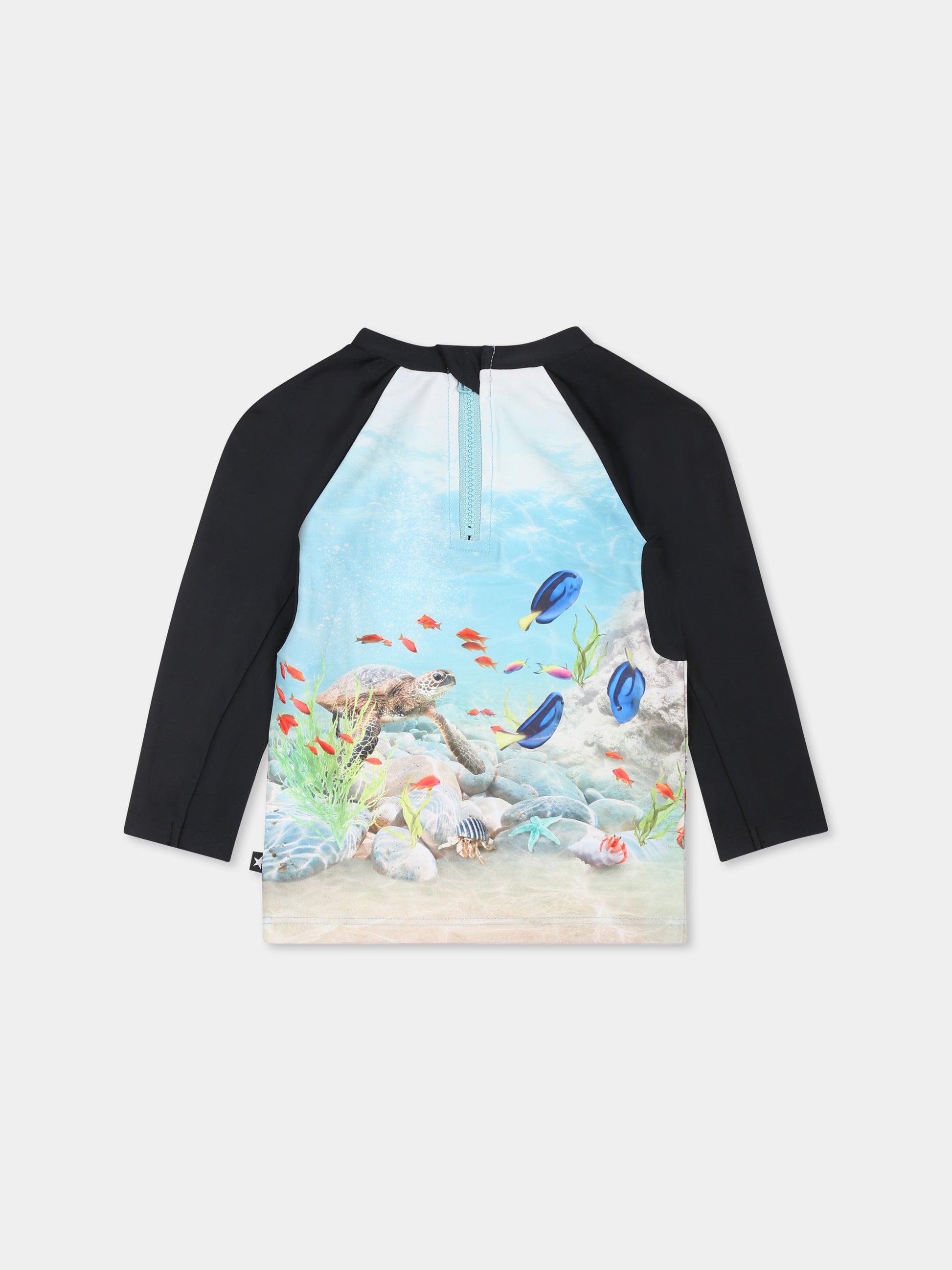 T-shirt Anti-Uv Nemo celeste per neonato con stampa oceano,Molo,8S25P607 3808