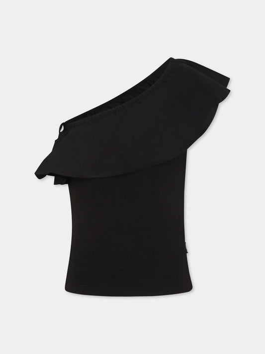 Top Rebecca nero per bambina,Molo,2S25A105 0099