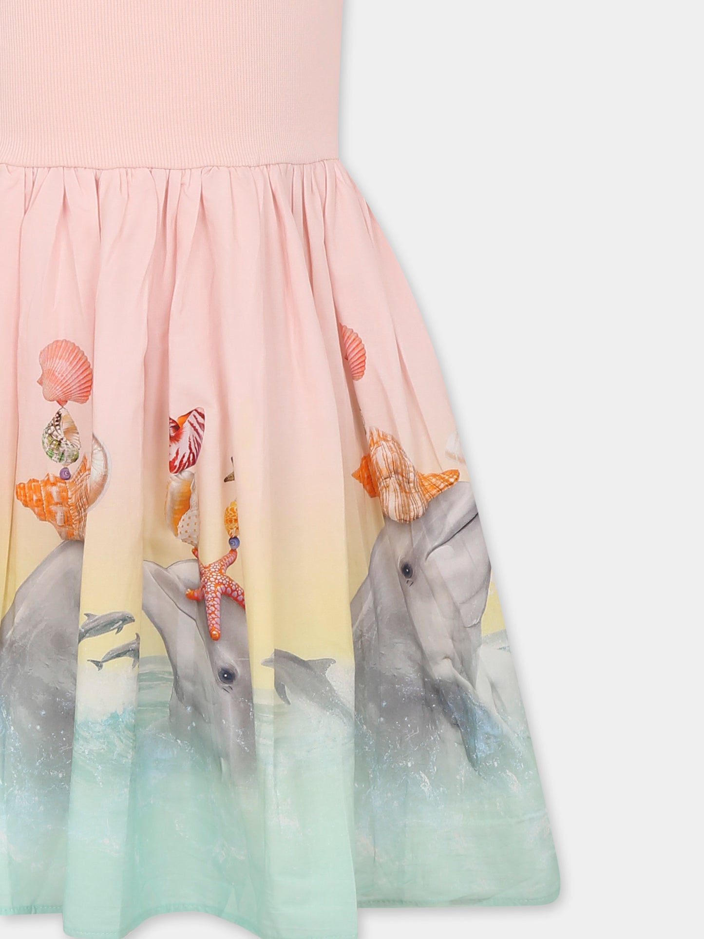 Vestito Cissa rosa per bambina con delfini,Molo,2S25E114 3921