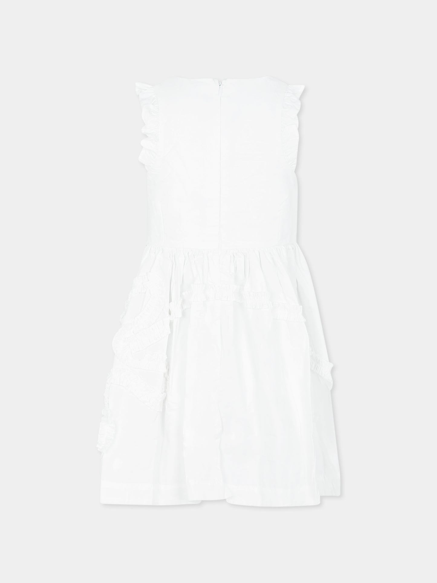 Vestito Cortney bianco per bambina con fiore,Molo,2S25E126 5474