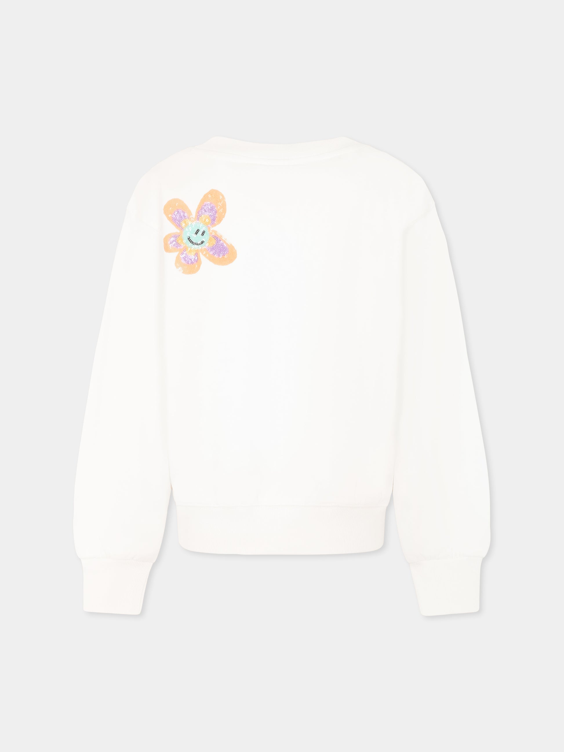 Felpa Marge bianca per bambina con fiori,Molo,2S25J203 3934