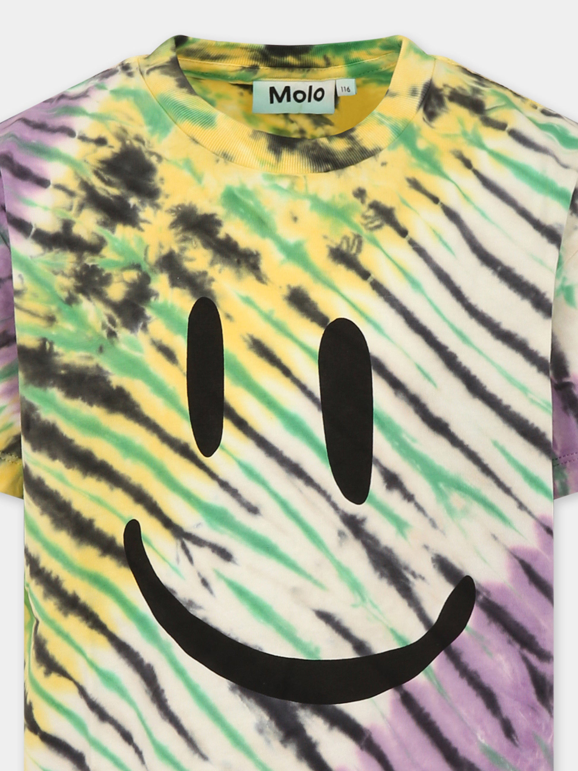 T-shirt multicolor per bambini con smile,Molo,6S25A215 4842
