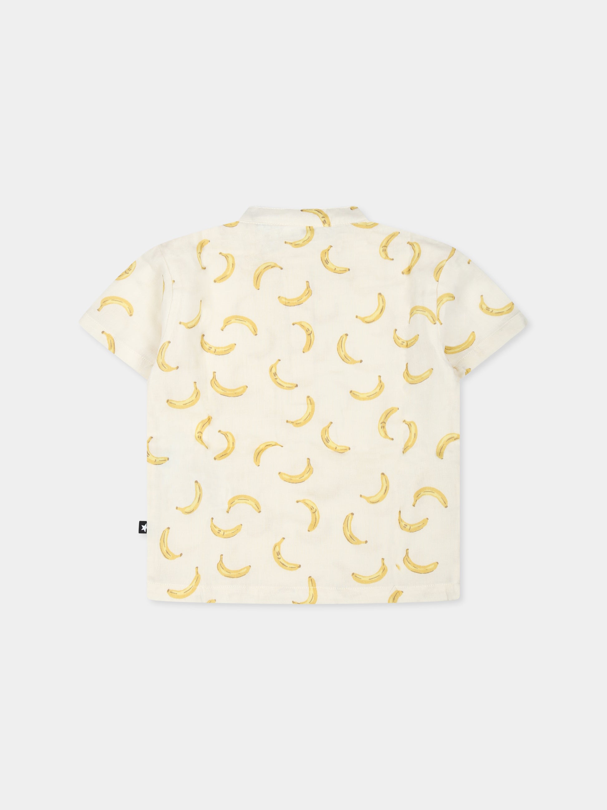 Camicia Ever avorio per neonati con banana all over,Molo,6S25C103 9358