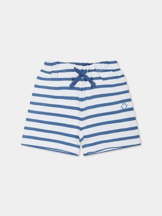 Shorts celesti per neonato con smile,Molo,6S25H202 9313