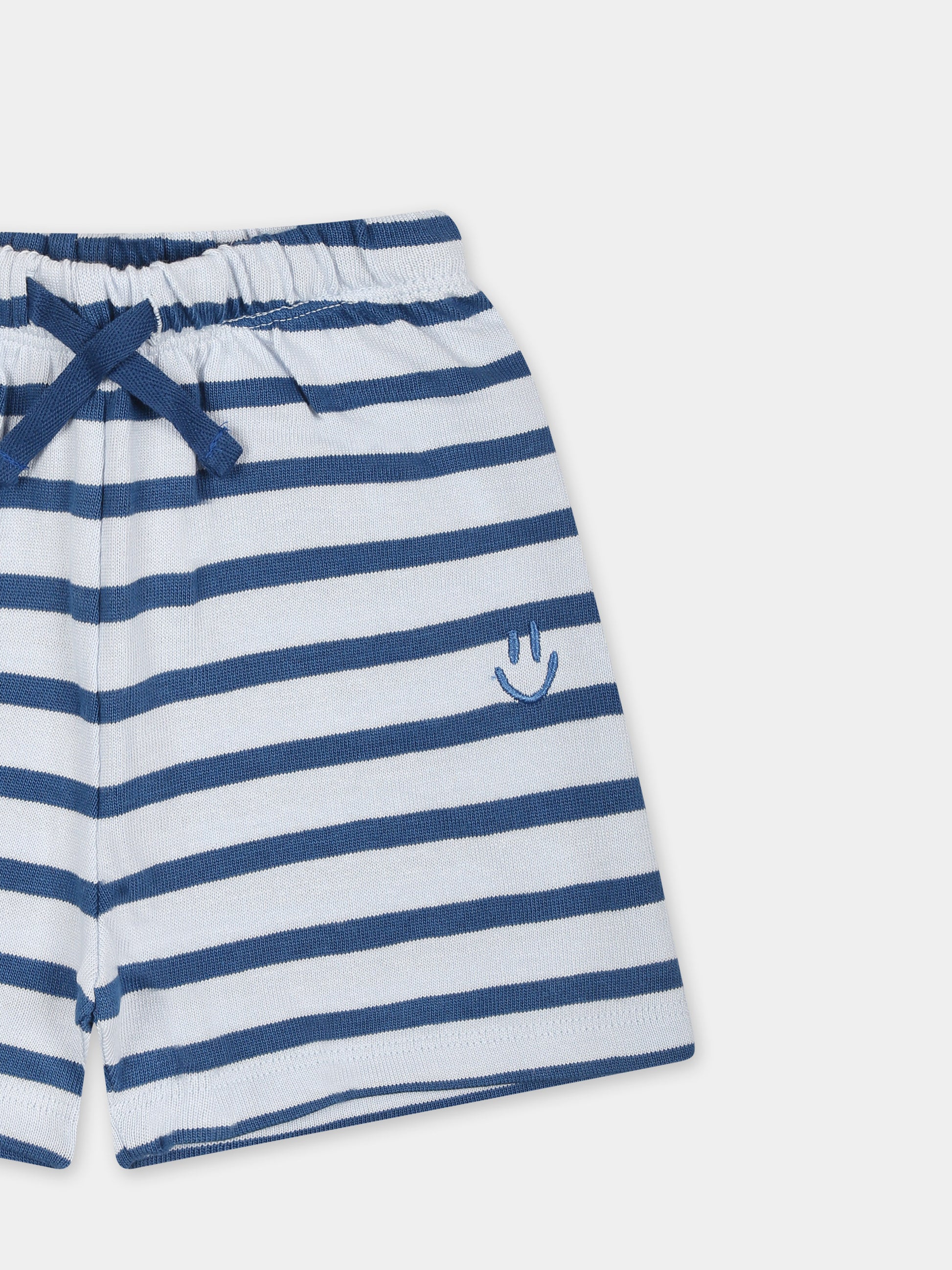 Shorts celesti per neonato con smile,Molo,6S25H202 9313