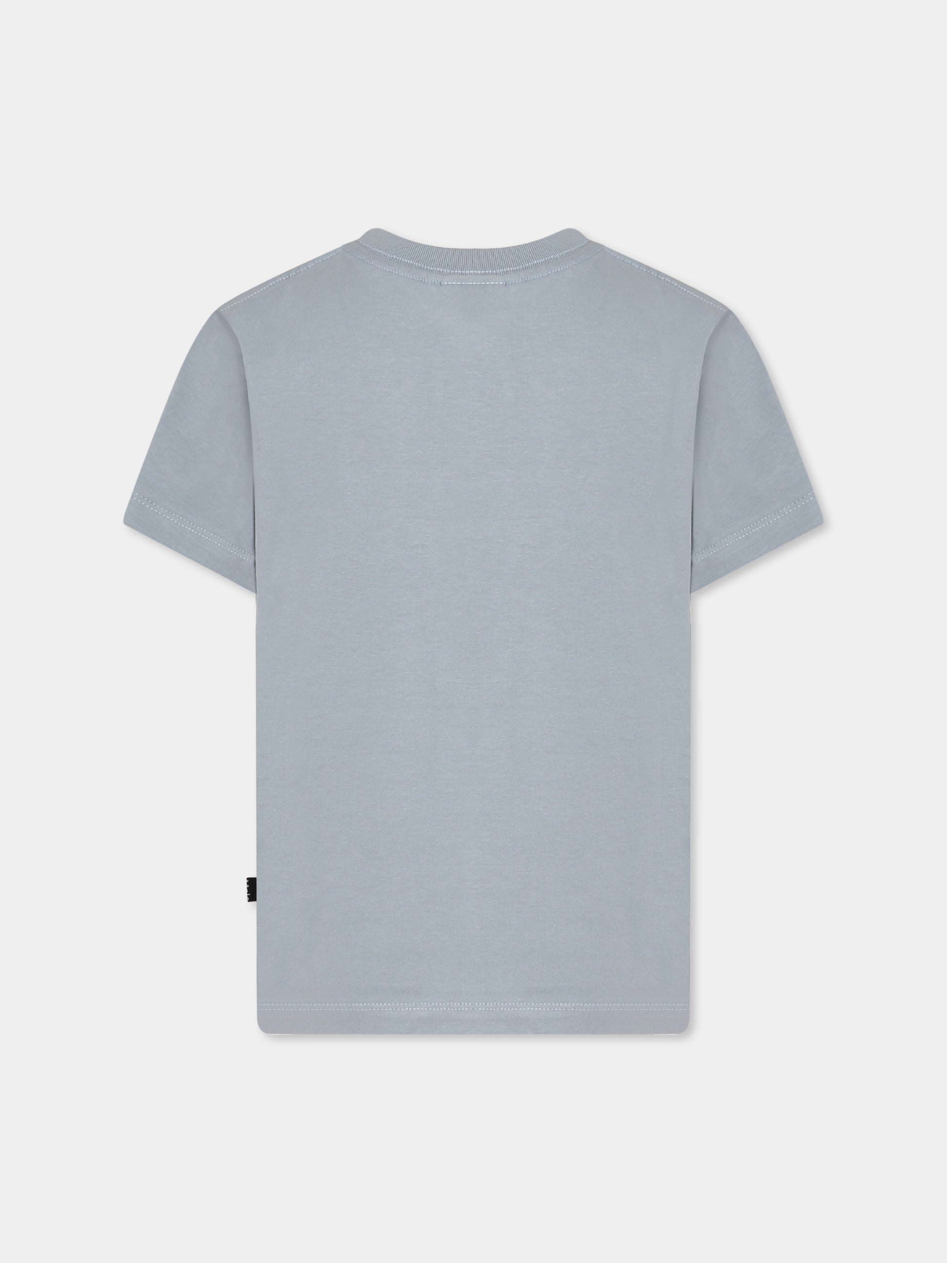 T-shirt Rame celeste per bambino con cani,Molo,1S25A224 3940