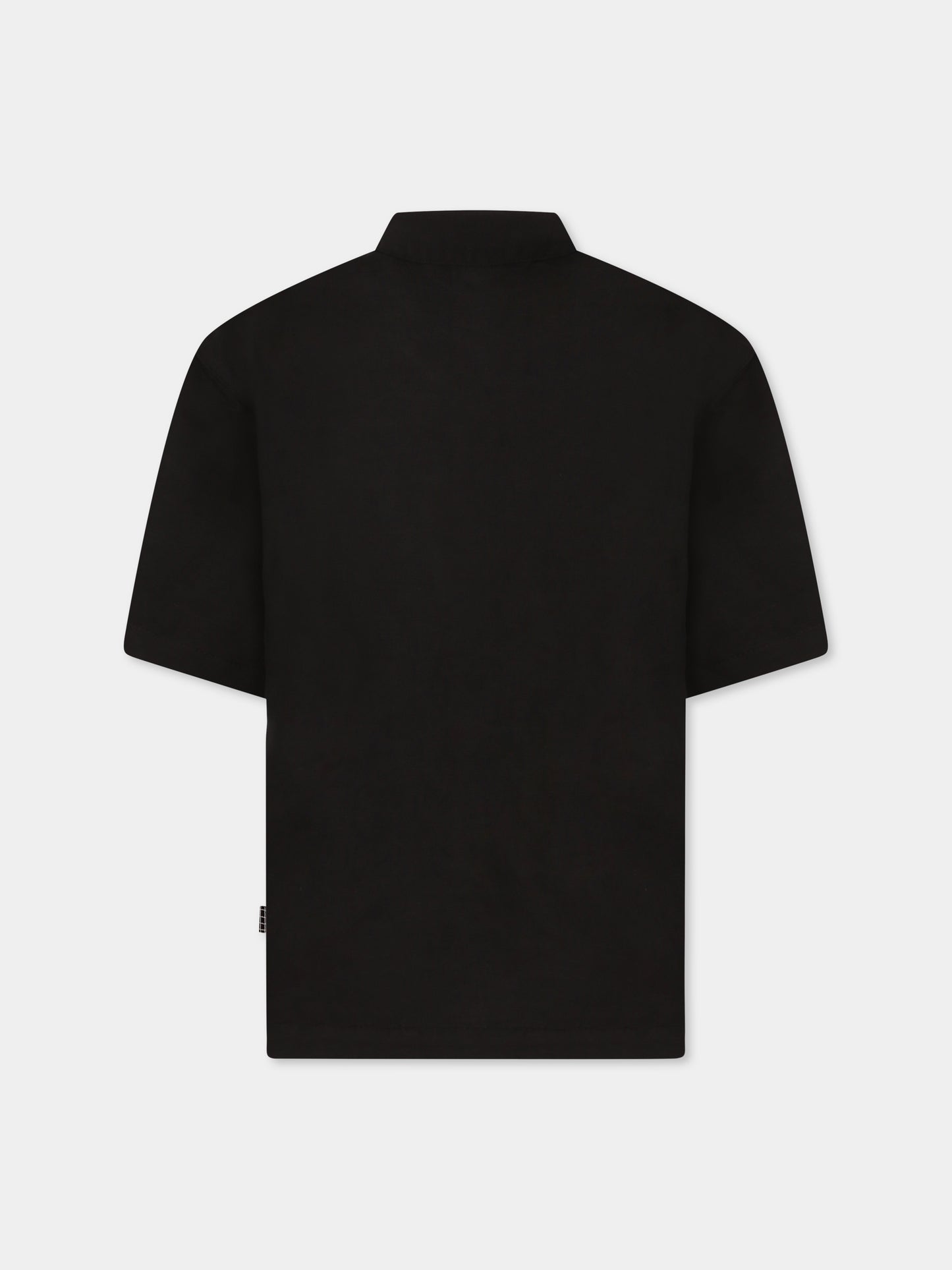 Camicia nera per bambino con patch logato,Molo,1S25C202 0099