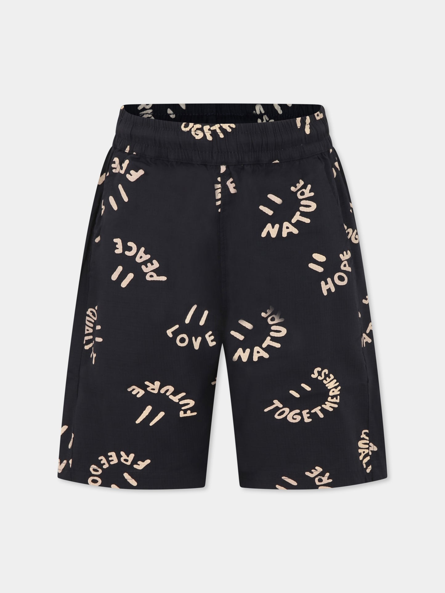 Shorts Avart blu per bambino con smile all over,Molo,1S25H112 9335