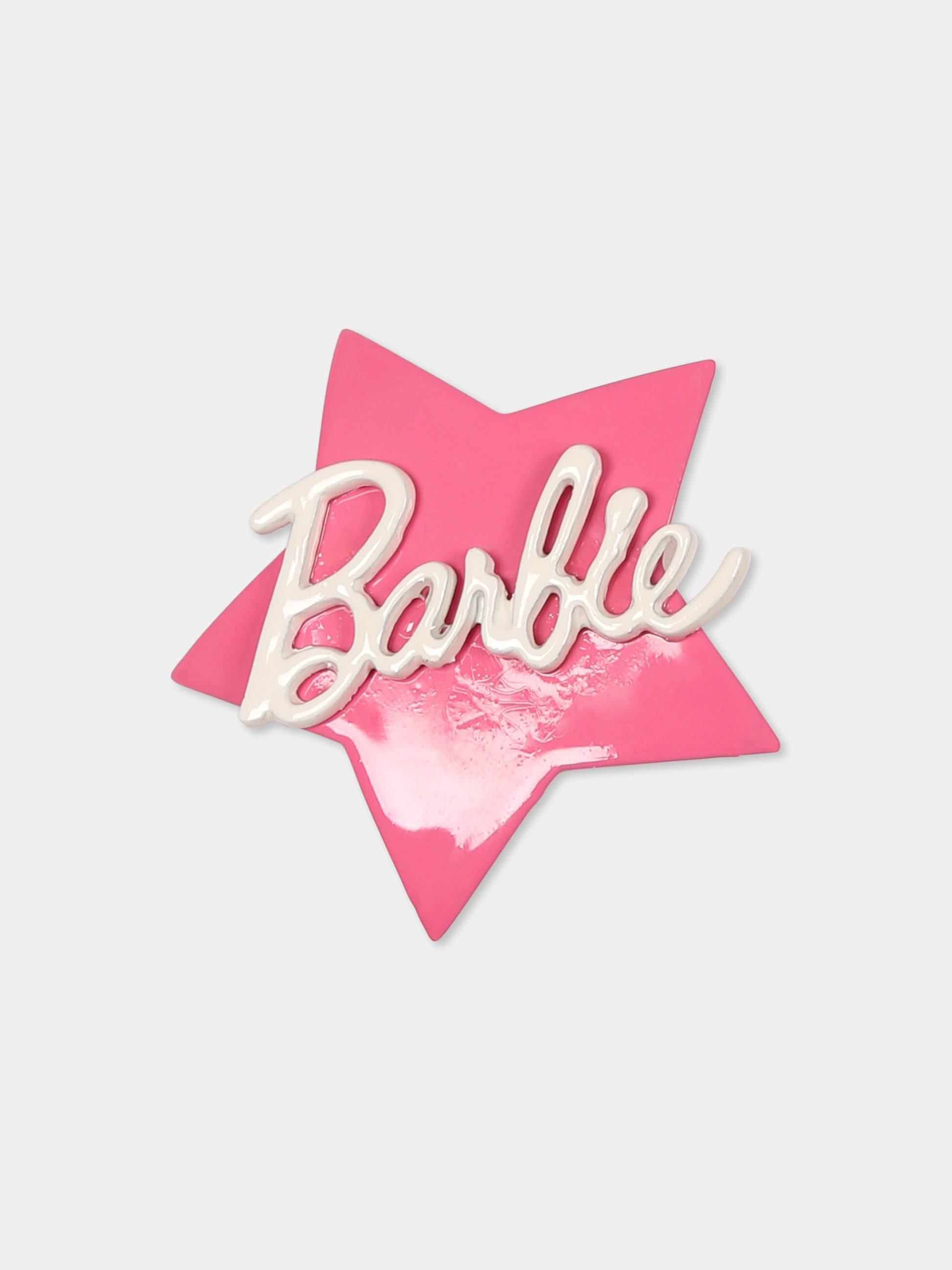 Set fermagli rosa per bambina con scritta Barbie,Monnalisa,19D027 4766 0090