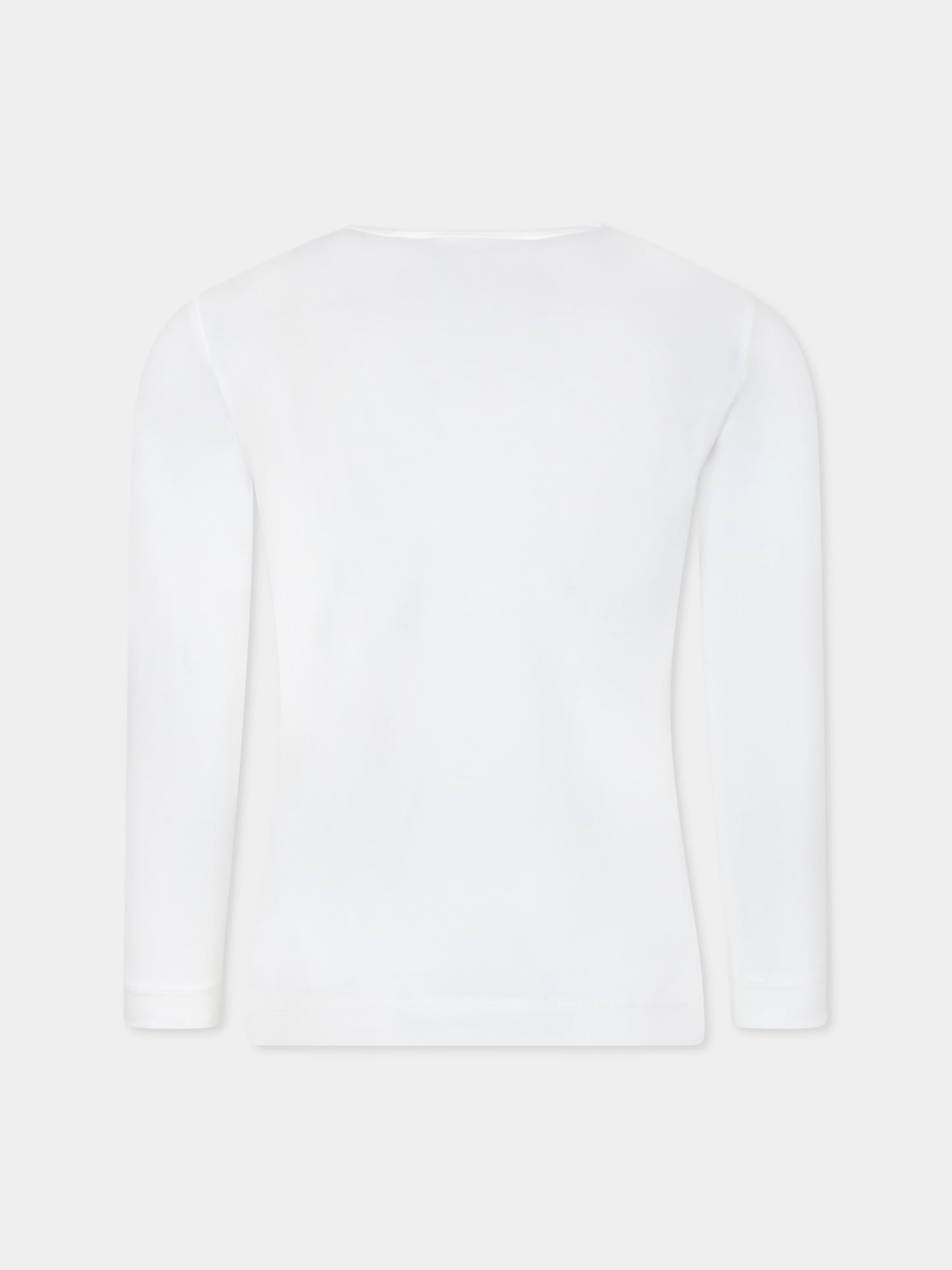 T-shirt avorio per bambina con Barbie e strass,Monnalisa,19D646 4006 0001