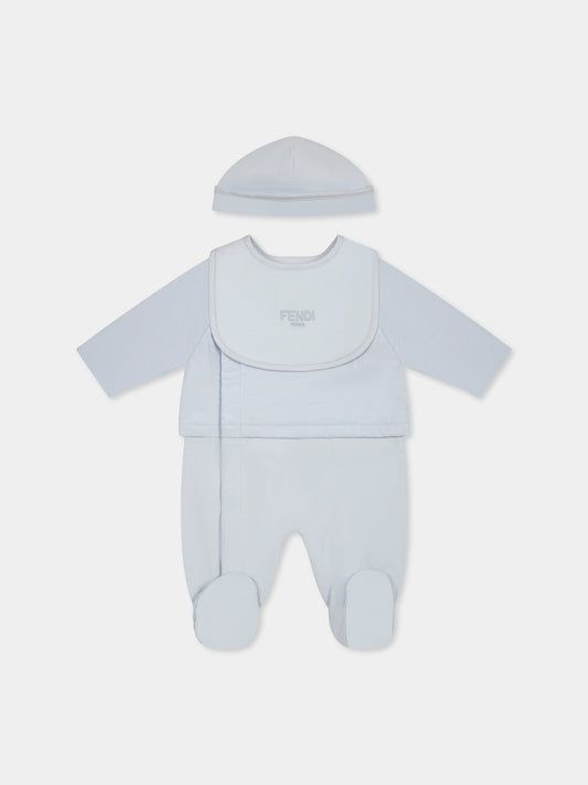 Light blue babygrow set for baby boy with FF