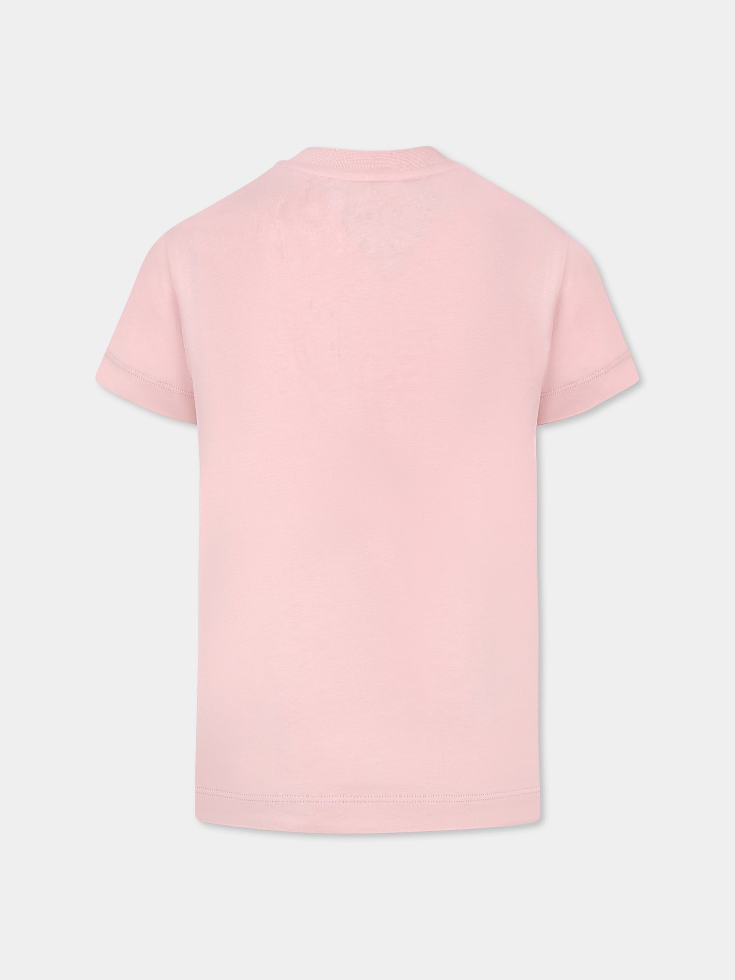 Pink t-shirt for girl with logo