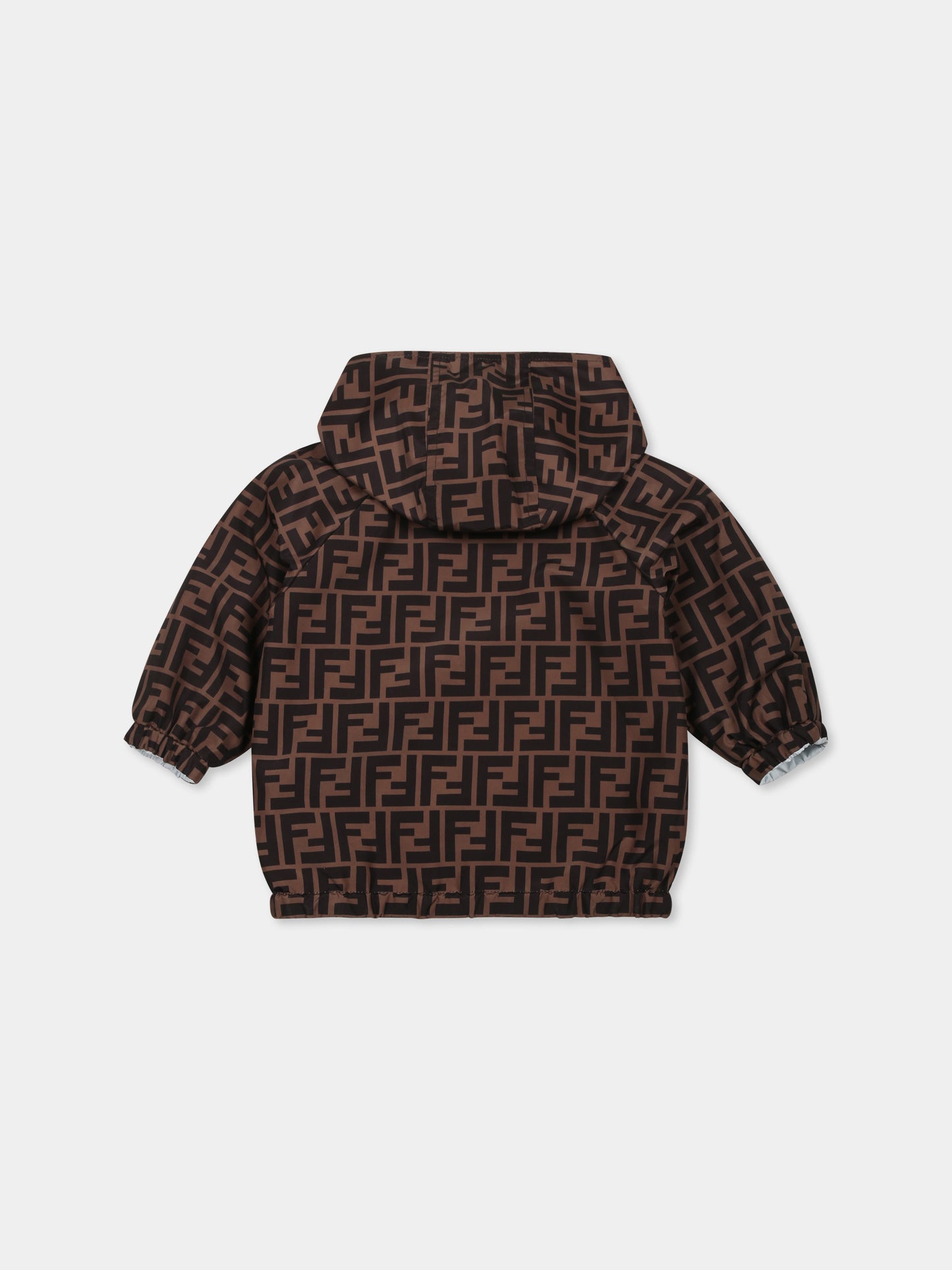 Giacca a vento celeste per neonato con FF,Fendi Kids,BUA037 AS56 F1QYB