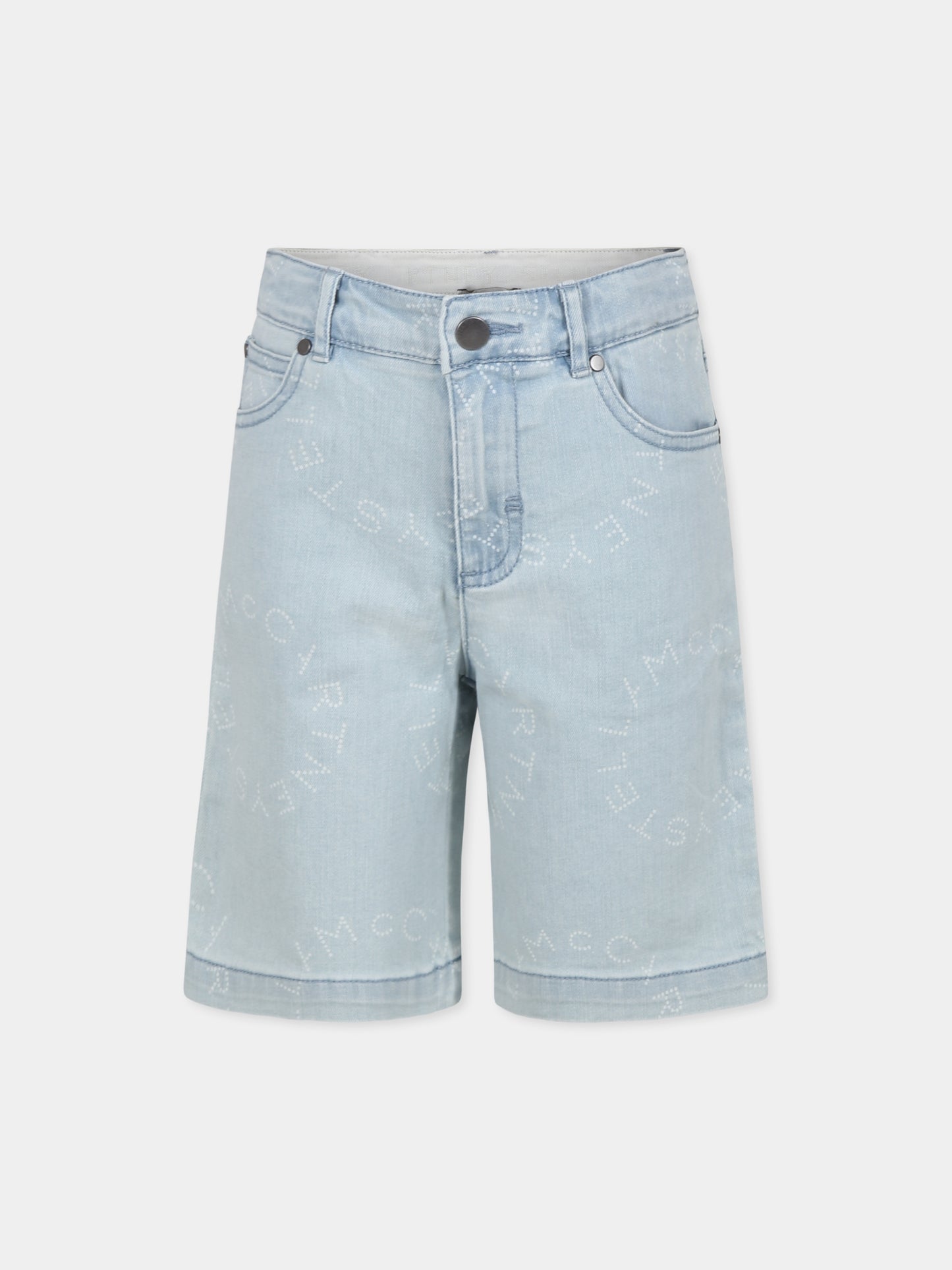 Shorts blu per bambino con logo,Stella Mccartney Kids,TU6R79 Z1917 600BC