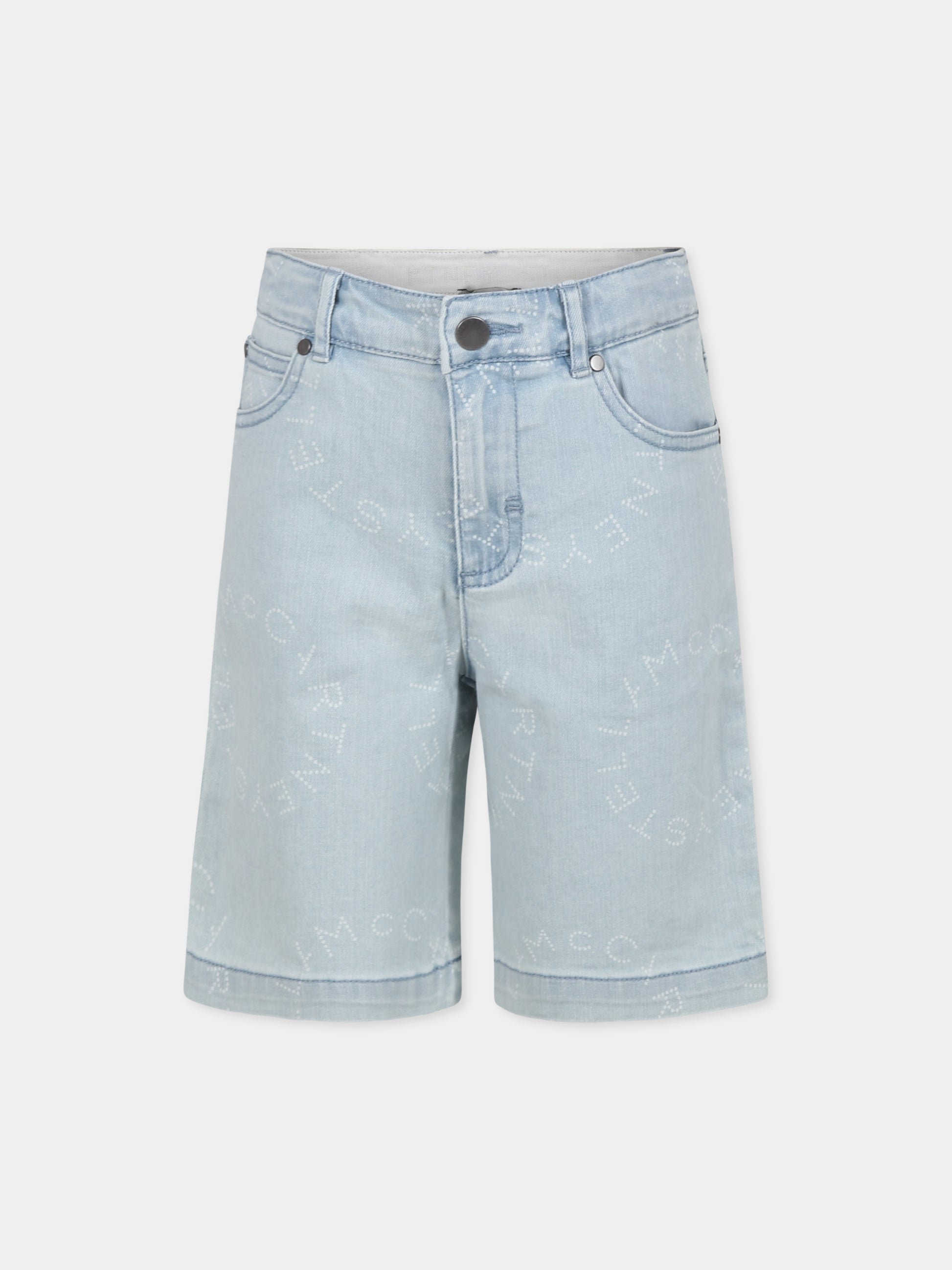 Shorts blu per bambino con logo,Stella Mccartney Kids,TU6R79 Z1917 600BC