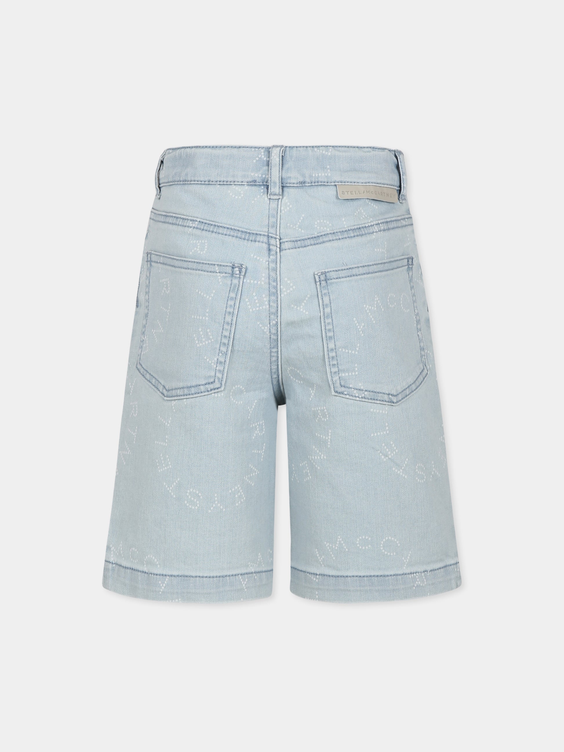 Shorts blu per bambino con logo,Stella Mccartney Kids,TU6R79 Z1917 600BC
