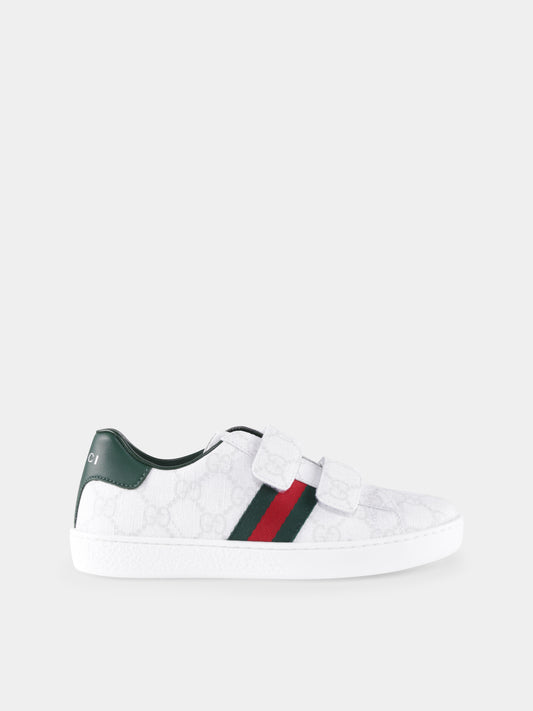 White Ace sneakers for kids with Web details