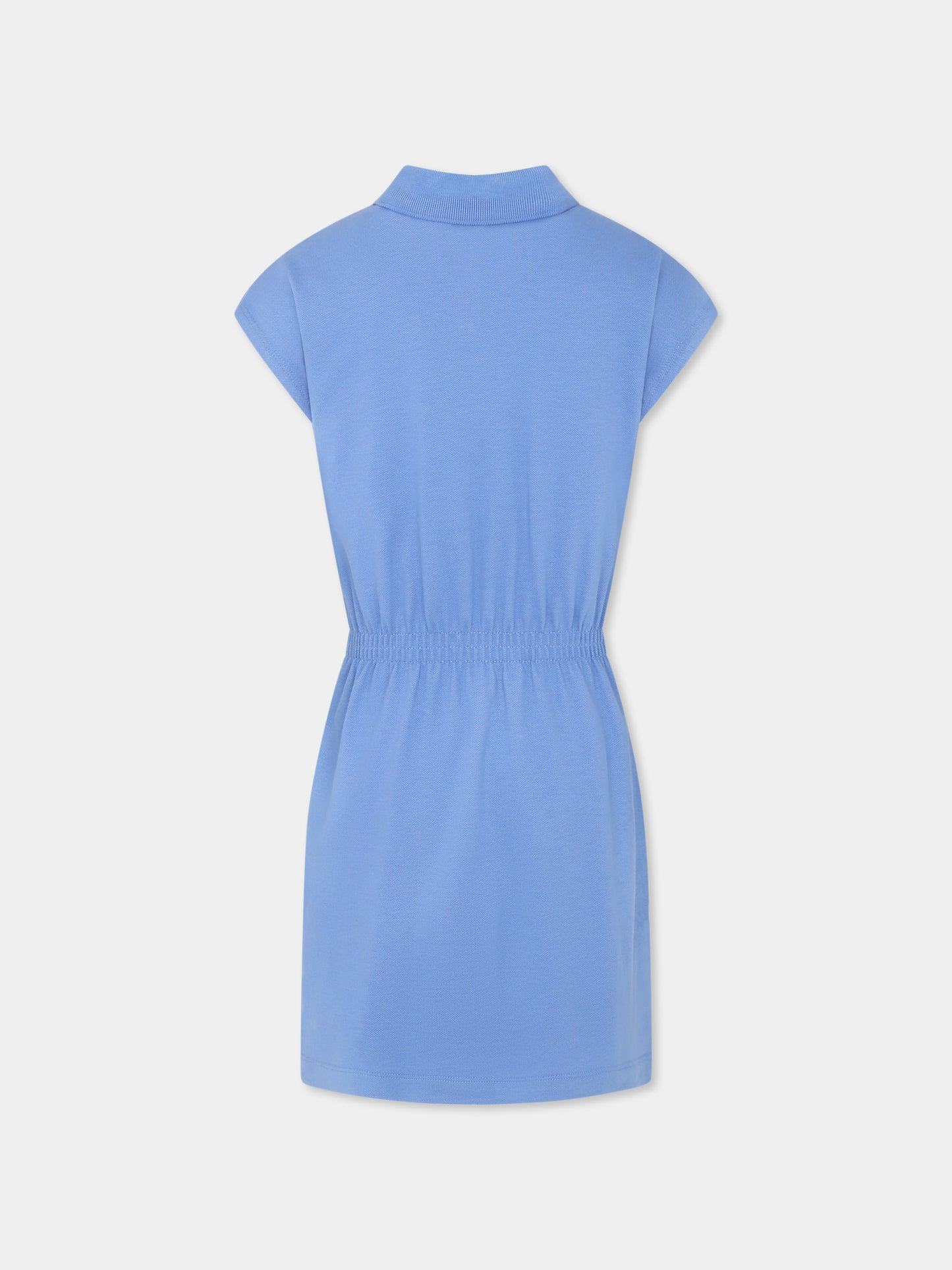 Light blue dress for girl with Web detail