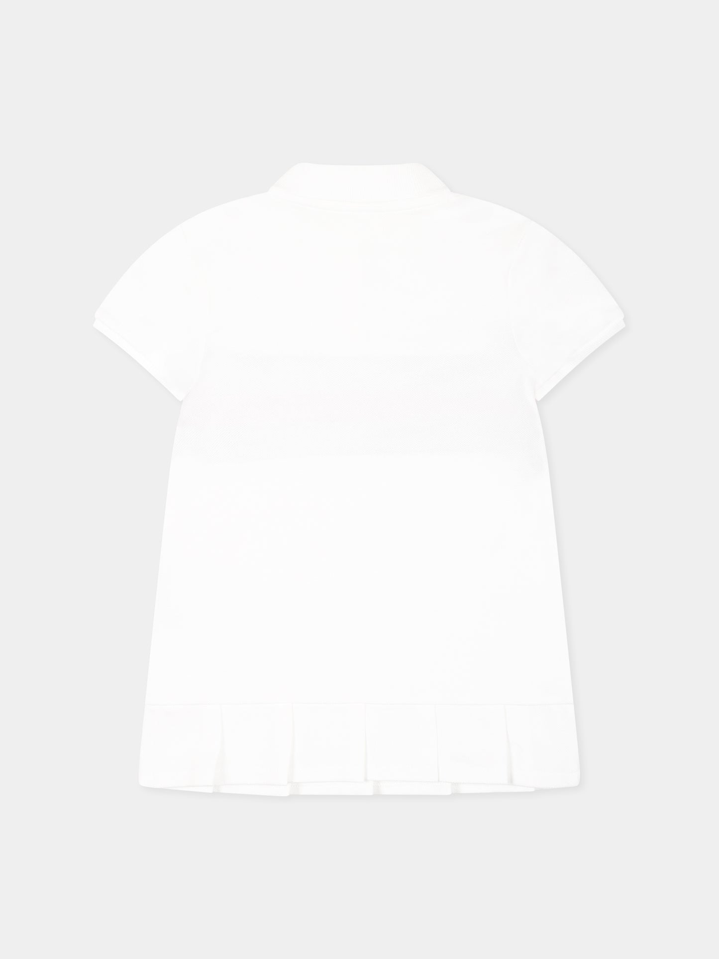 Vestito bianco per neonata con dettaglio Web,Gucci Kids,808694 XJGZ1 9250