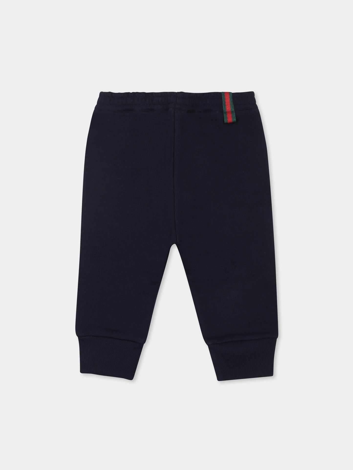 Blue sweatpants for babykids with logo