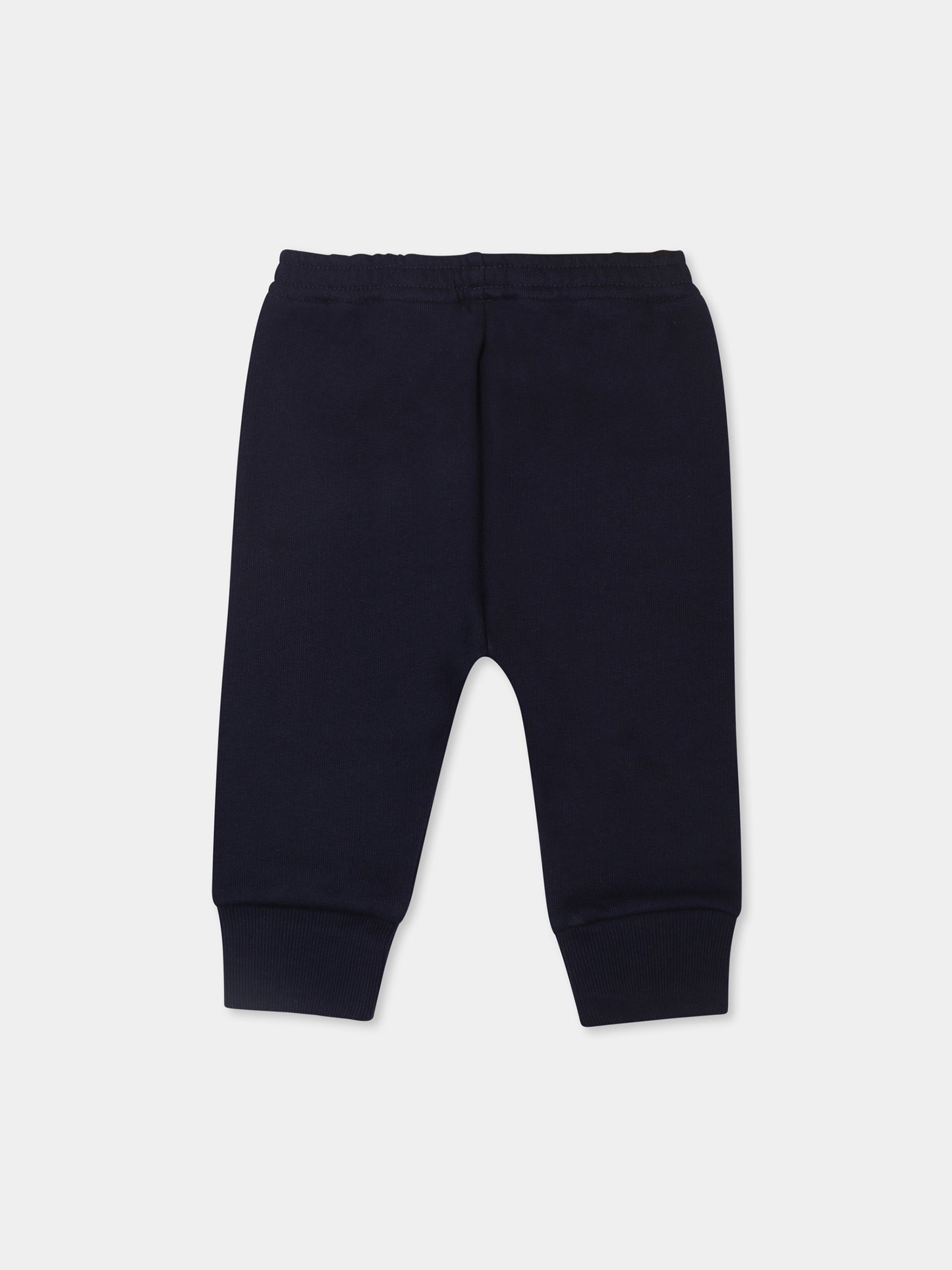 Blue sweatpants for babykids with logo