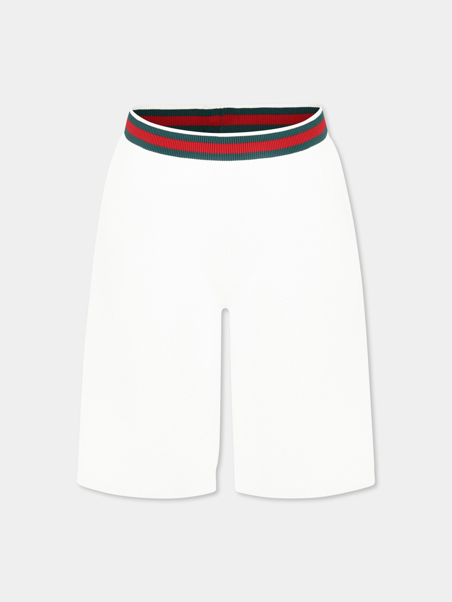 White shorts for kids with Web detail