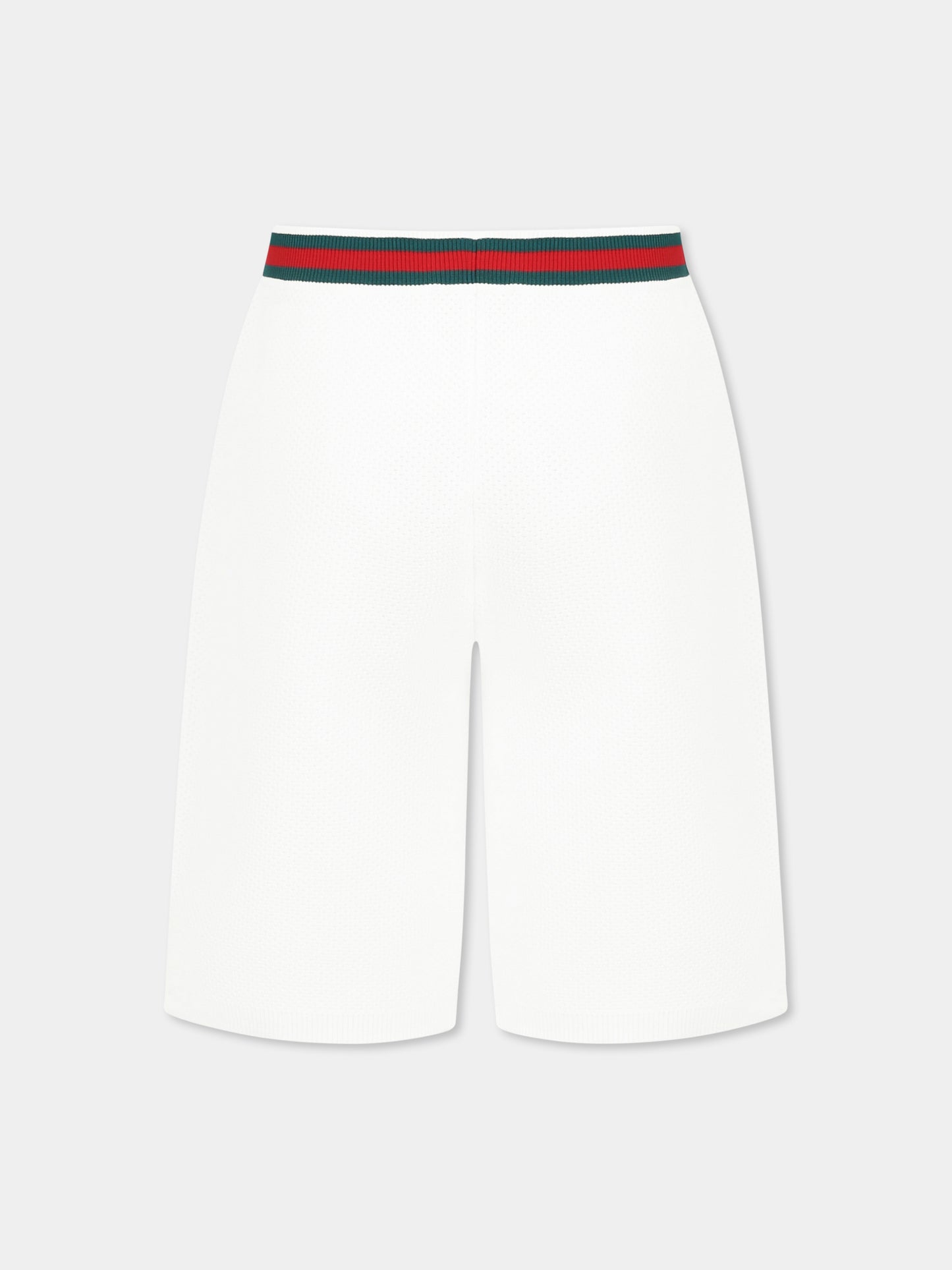 White shorts for kids with Web detail