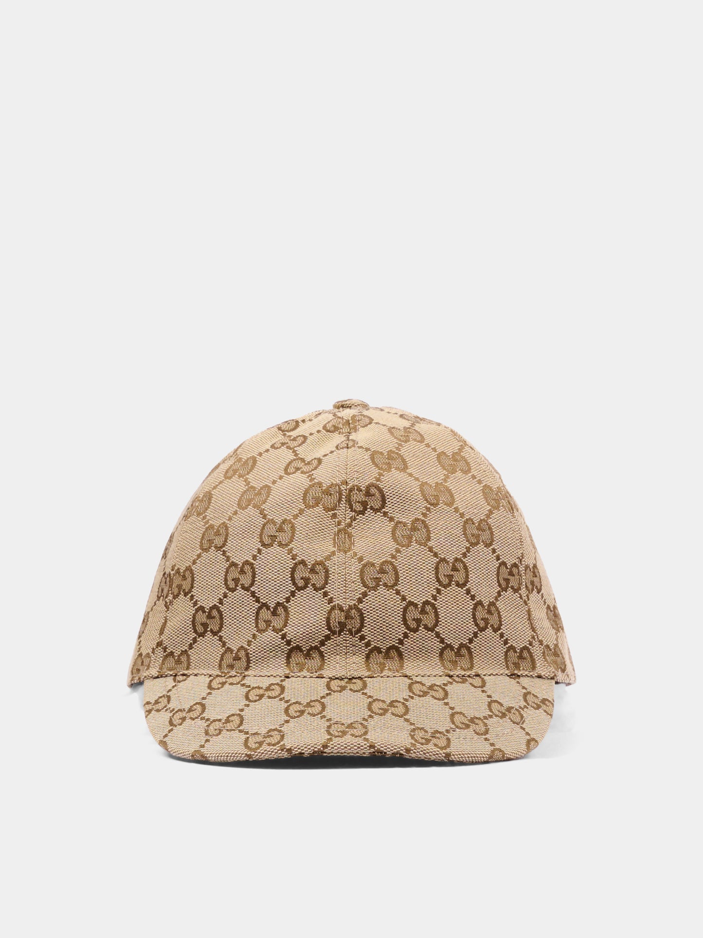 Beige hat for kids with logo