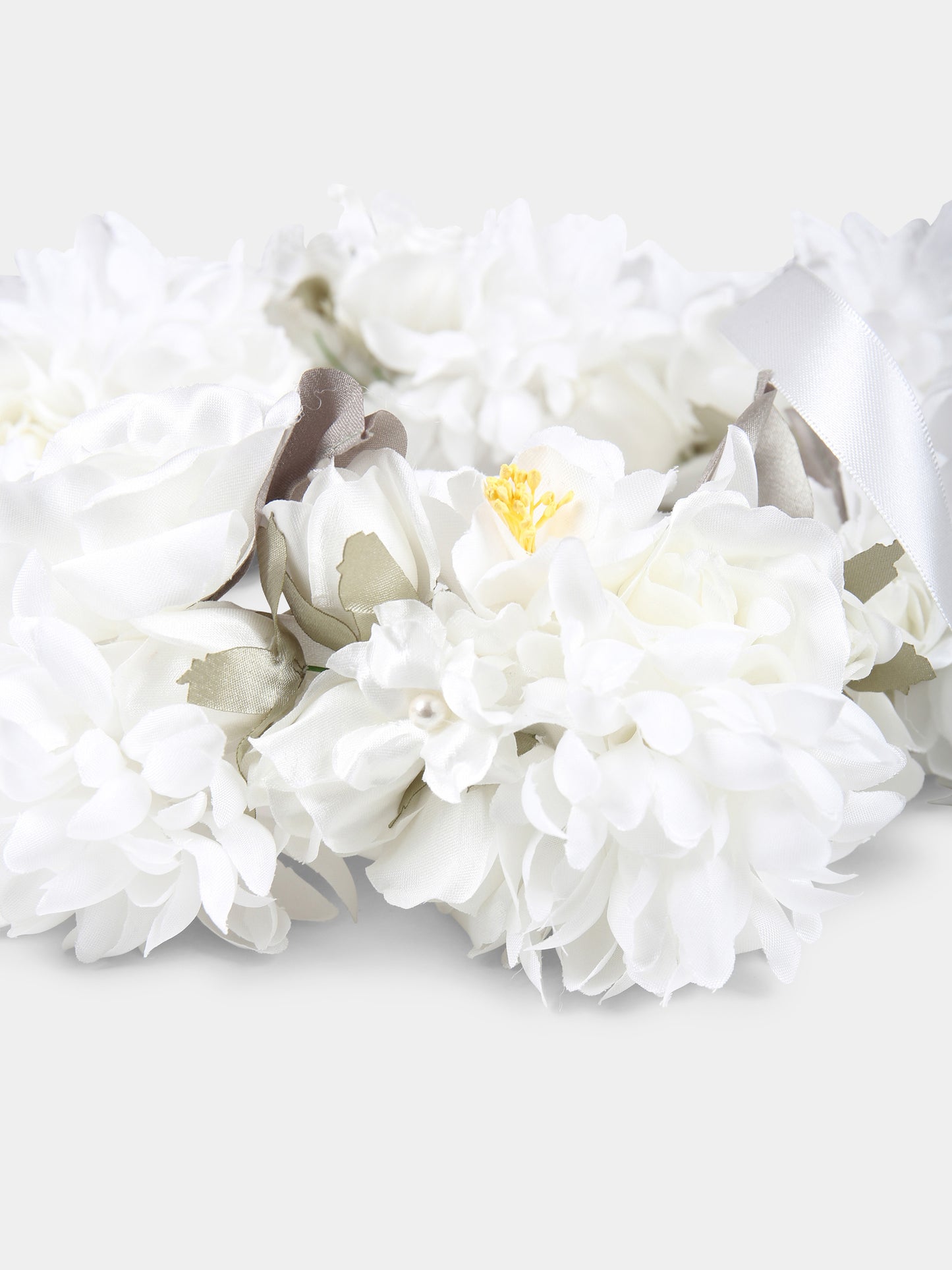 White headband for girl with roses